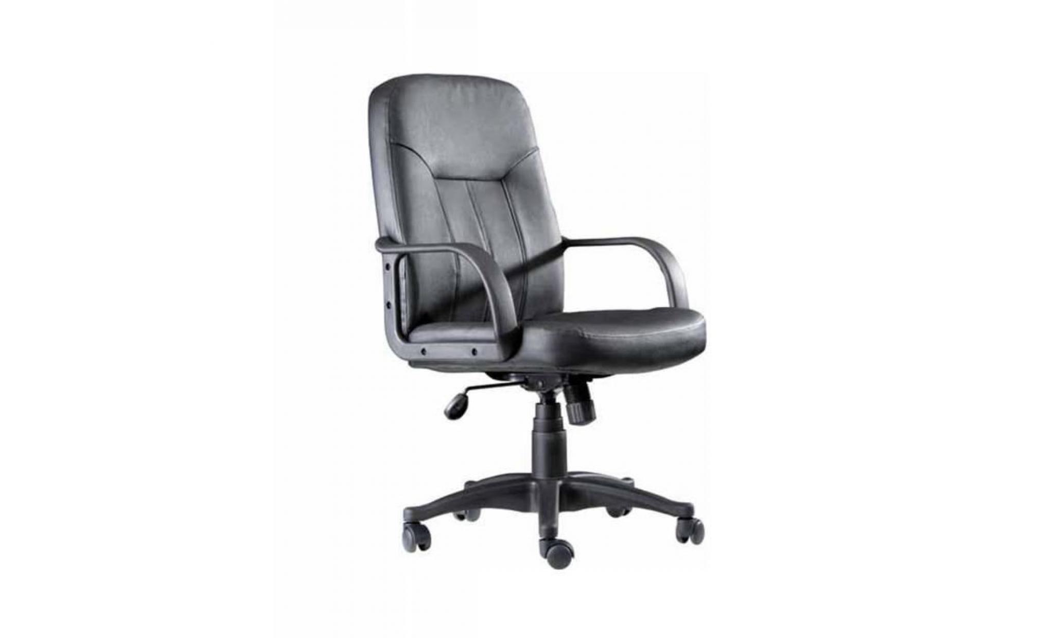 chaise exécutive ergonomique avec inclinaison réglable hauteur de mécanisme   rembourré en synthétique noir piqueras y crespo