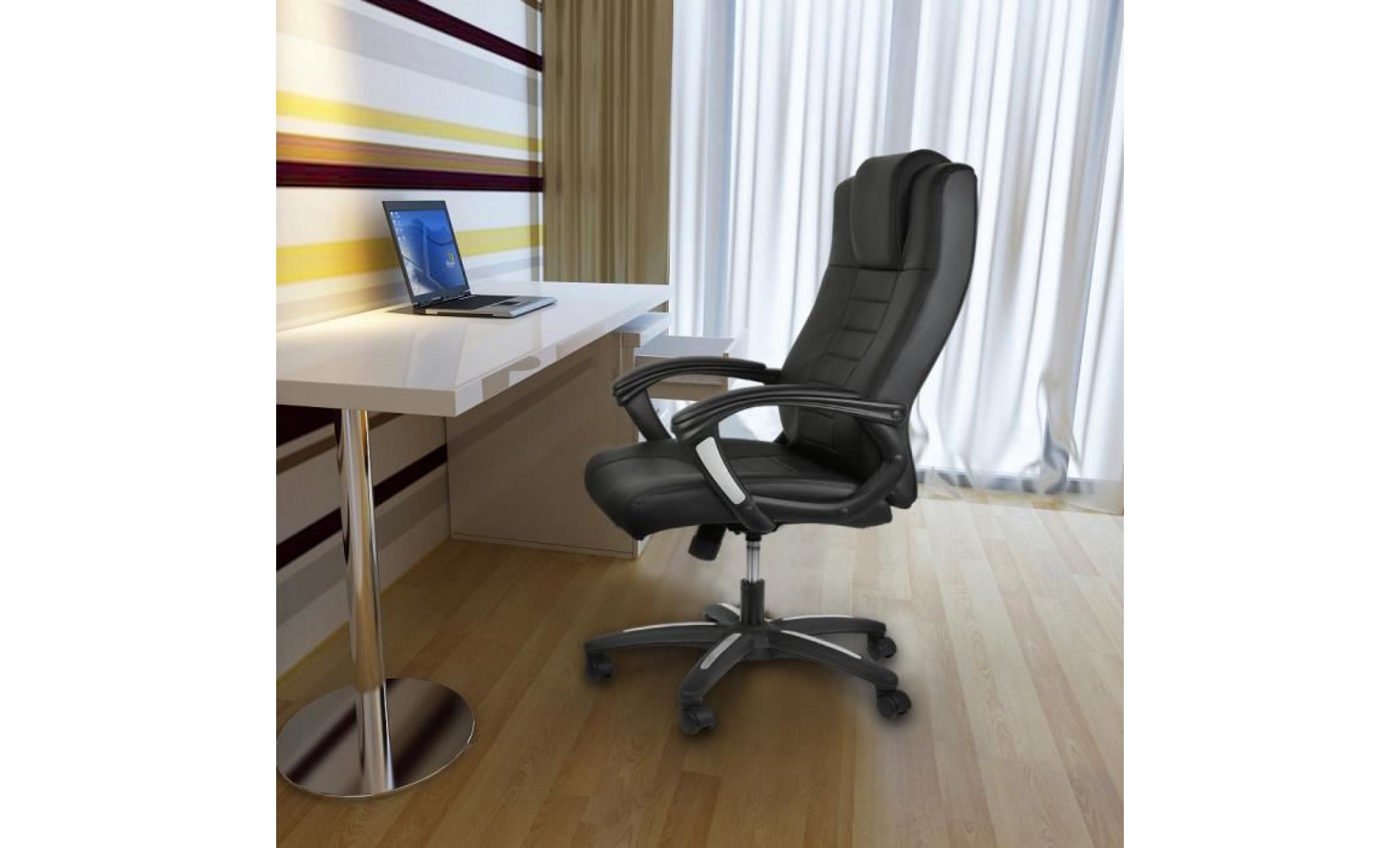 chaise fauteuil de bureau chaise réglable pivotante bien rémbourré   l49 × p52 cm