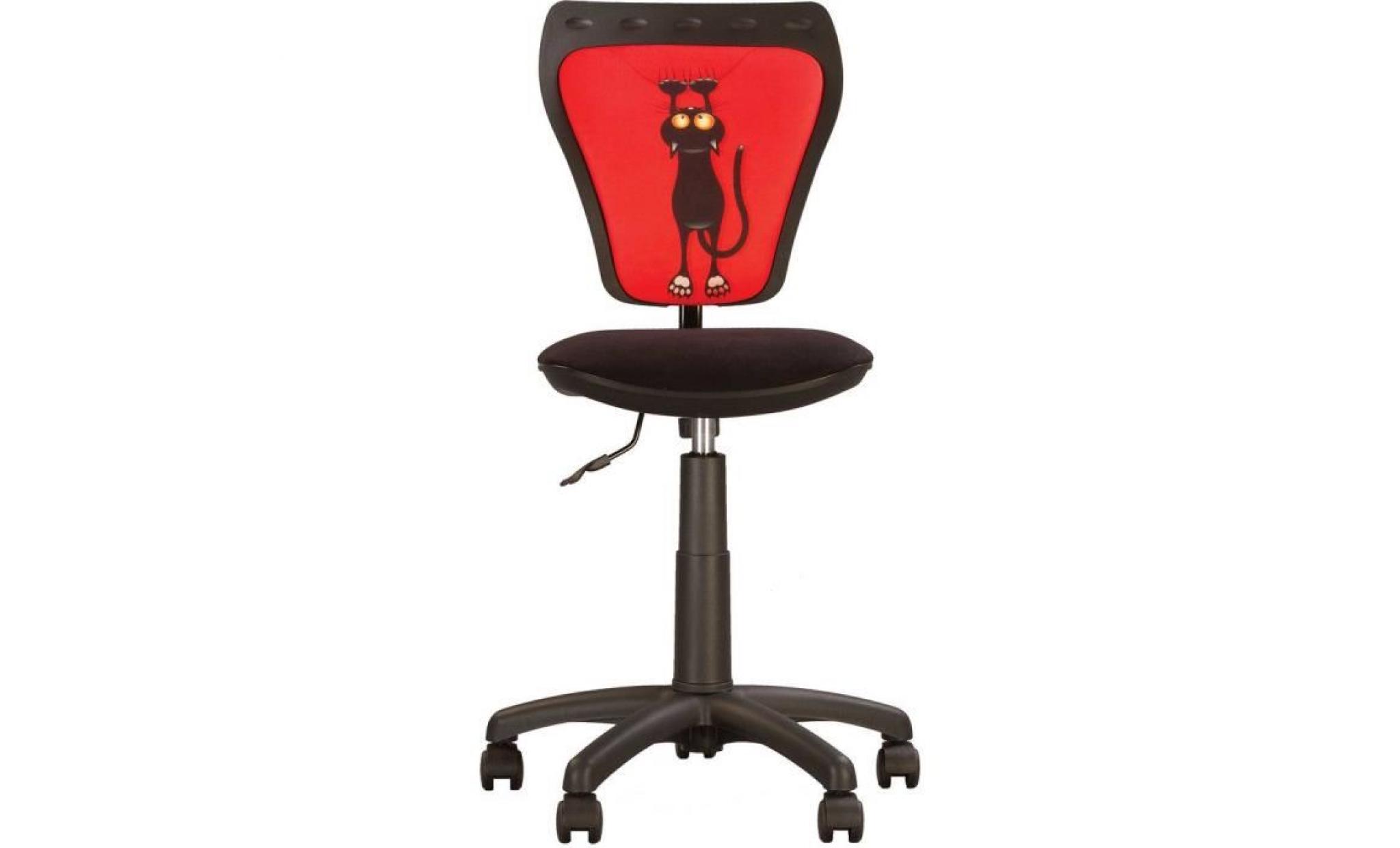chaise, fauteuil de bureau enfant ministyle chat noir. rouge / noir. rose pas cher