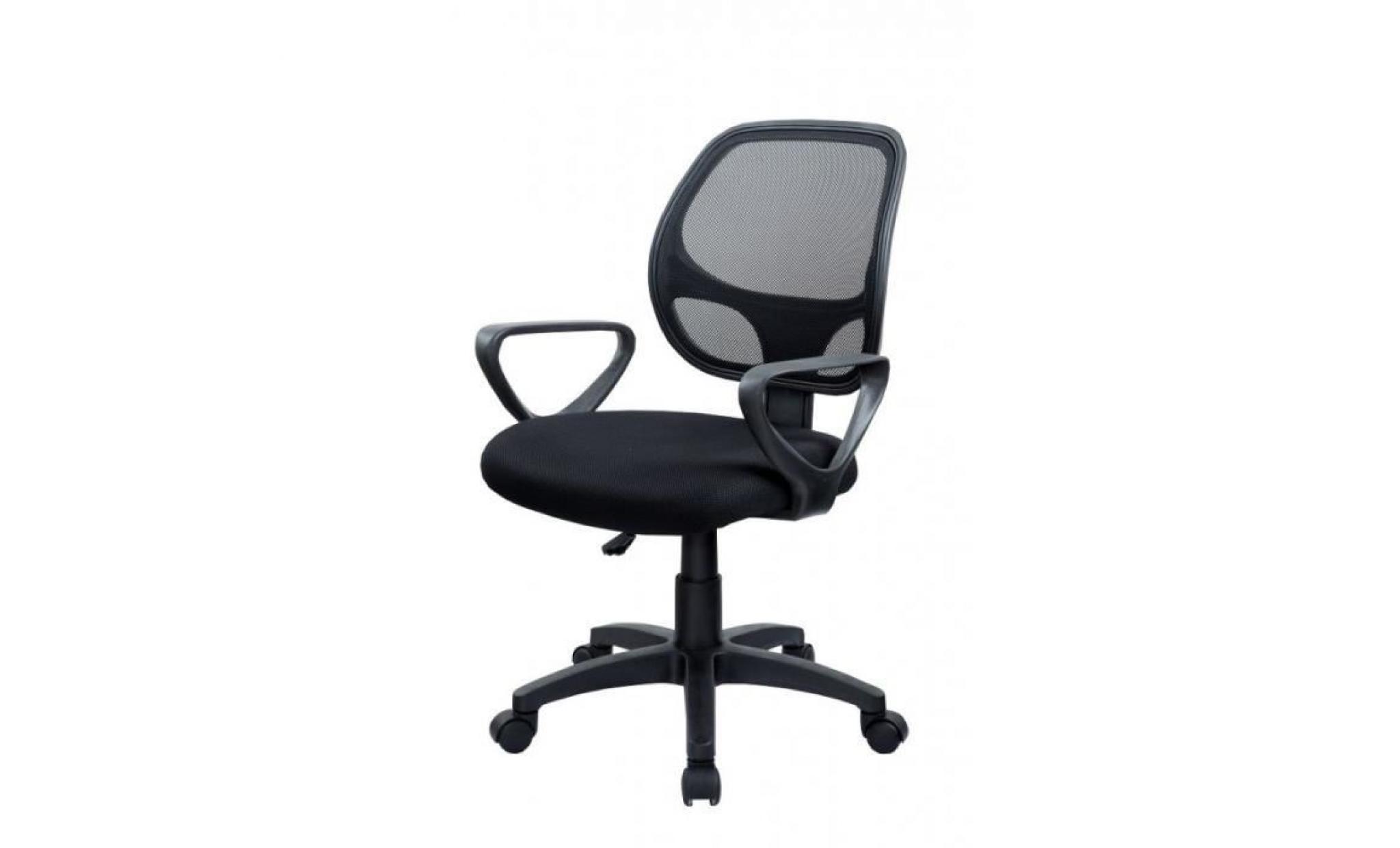 fauteuil de bureau chaise siège de bureau respirant ergonomique noir 0509009
