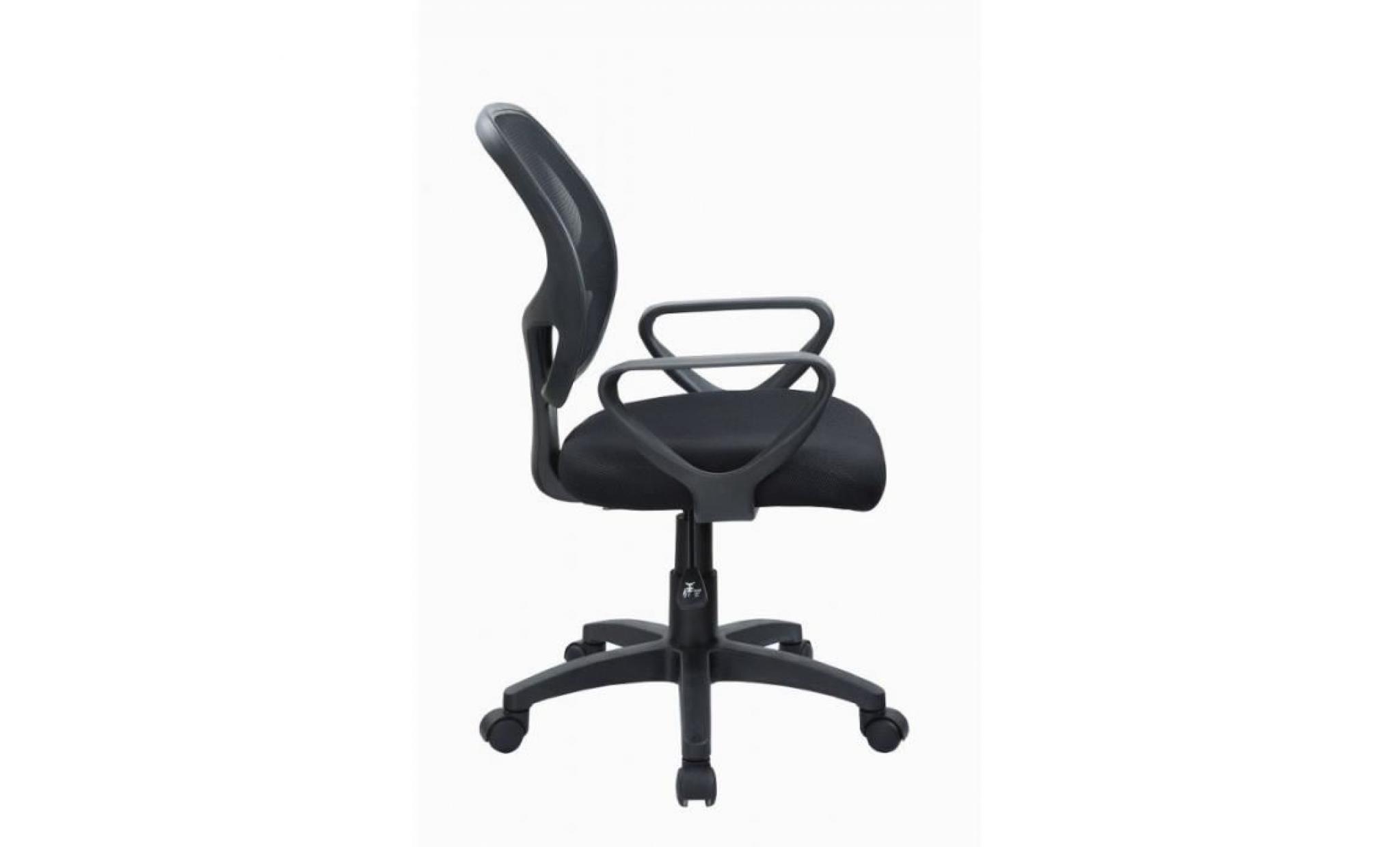 fauteuil de bureau chaise siège de bureau respirant ergonomique noir 0509009 pas cher