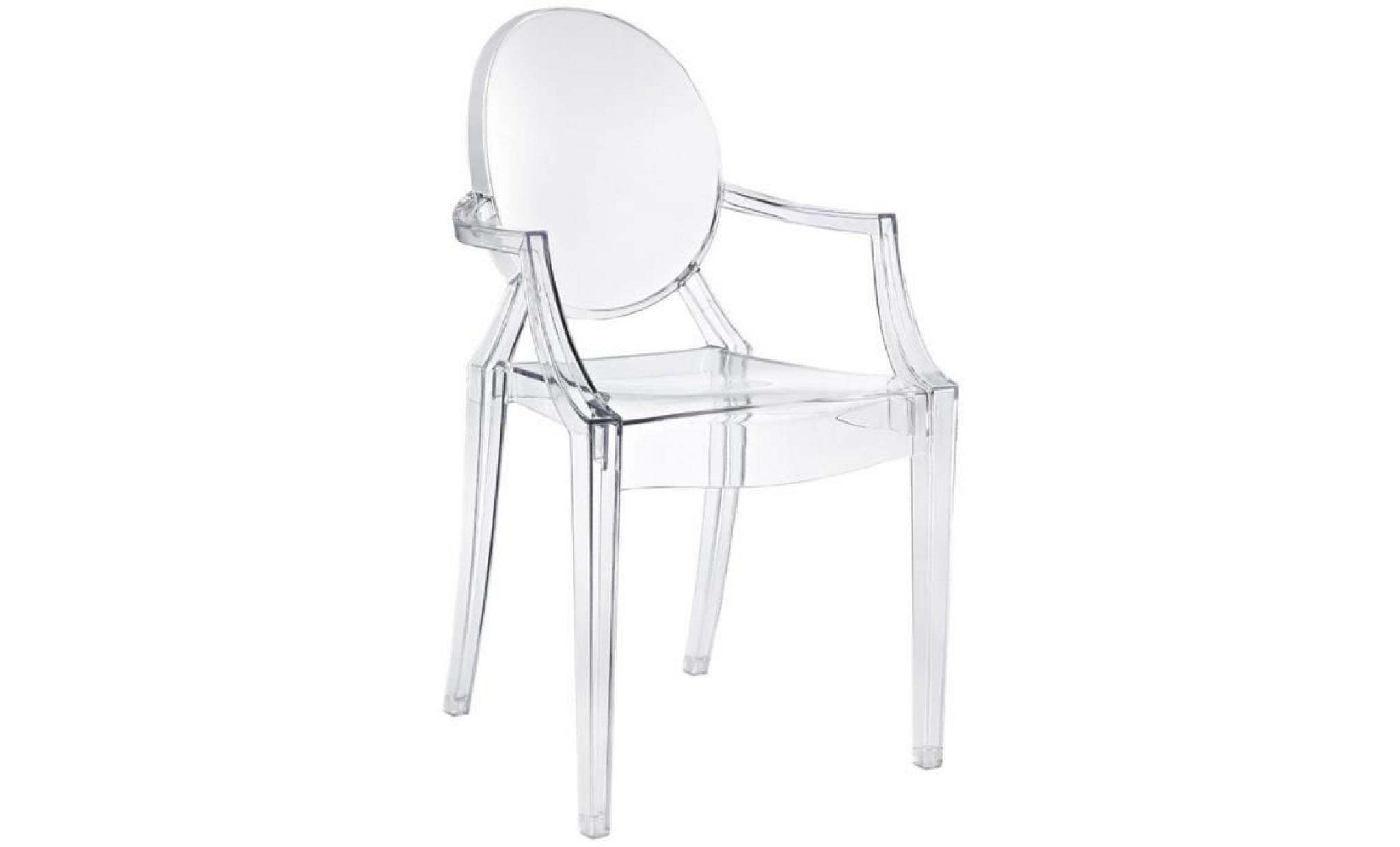 chaise fauteuil salle à manger intérieur / extérieur inspirée louis ghost philippe starck