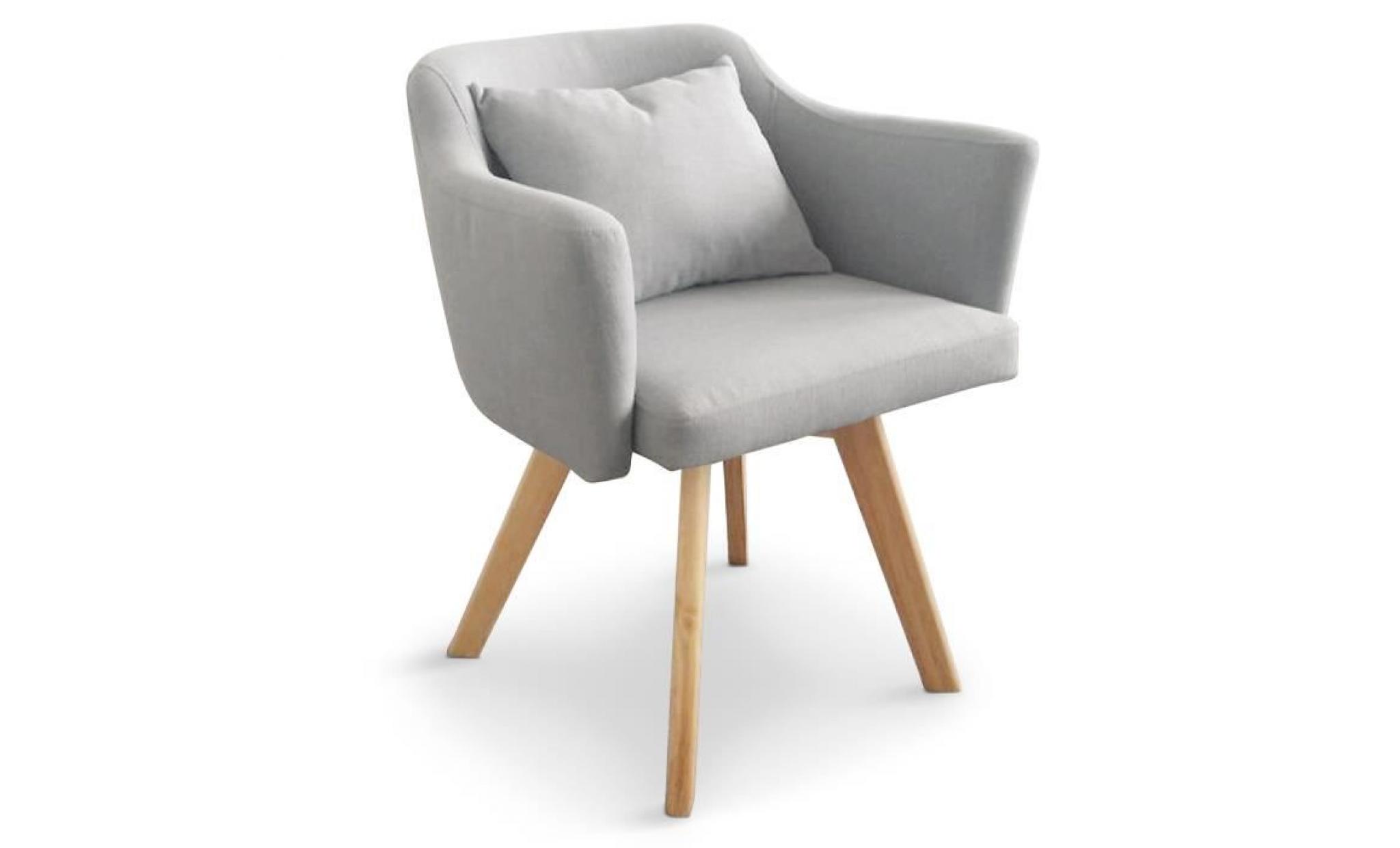 chaise / fauteuil scandinave dantes tissu gris