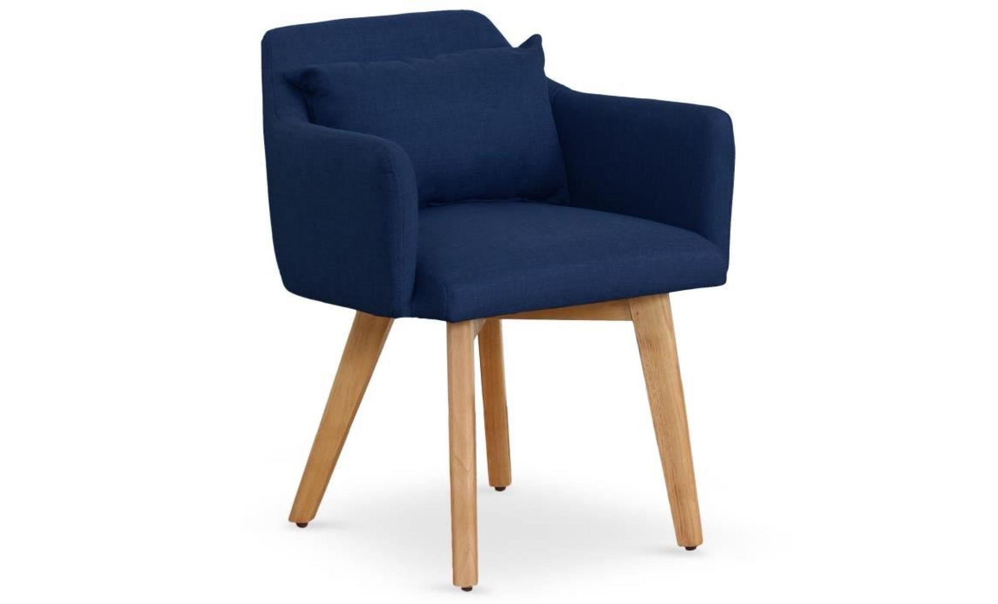 chaise / fauteuil scandinave gybson tissu bleu