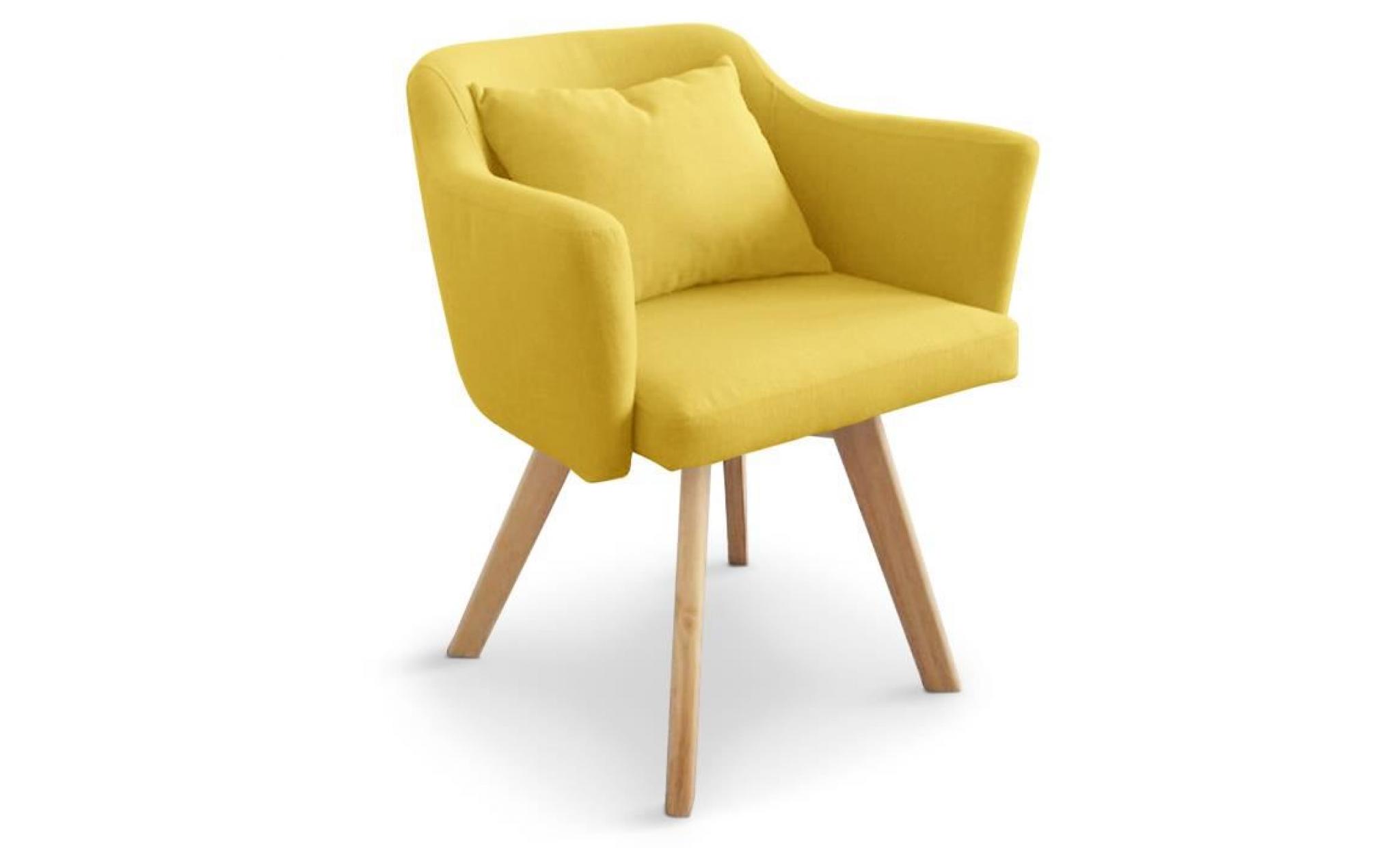 chaise / fauteuil scandinave gybson tissu jaune