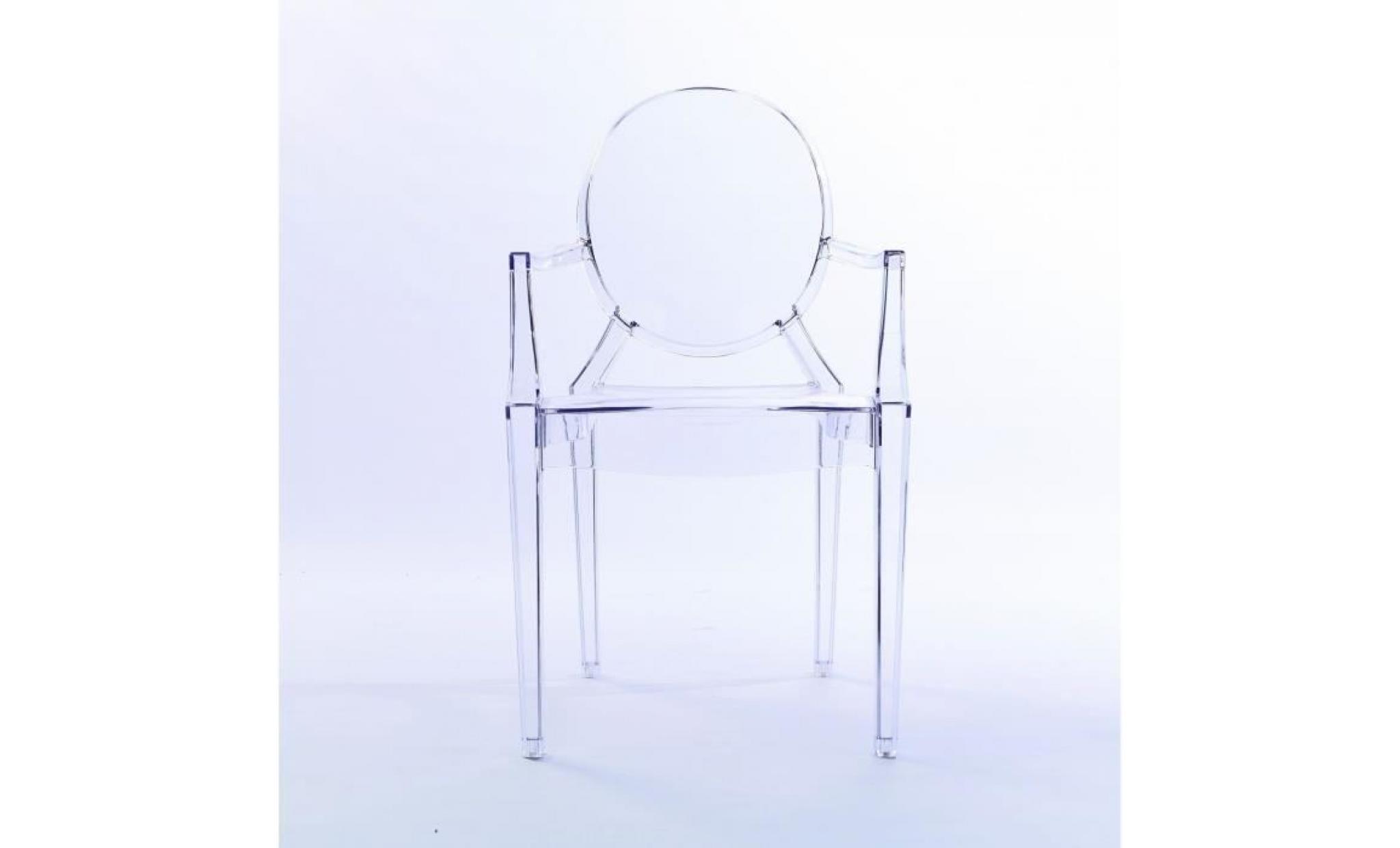 chaise fauteuil bureau salle a manger intrieur exterieur transparent accoudoir transparant pas cher