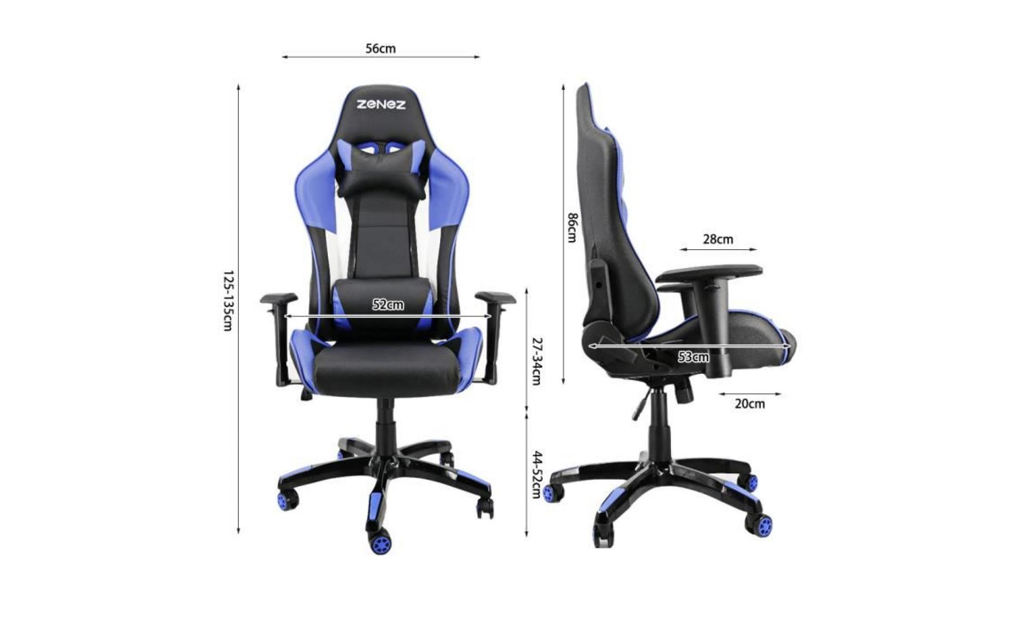 fauteuil bascule fauteuil chaise à bascule fauteuil à bascule chaise pivotante chaise gaming fauteuil inclinable chaise bleu pas cher
