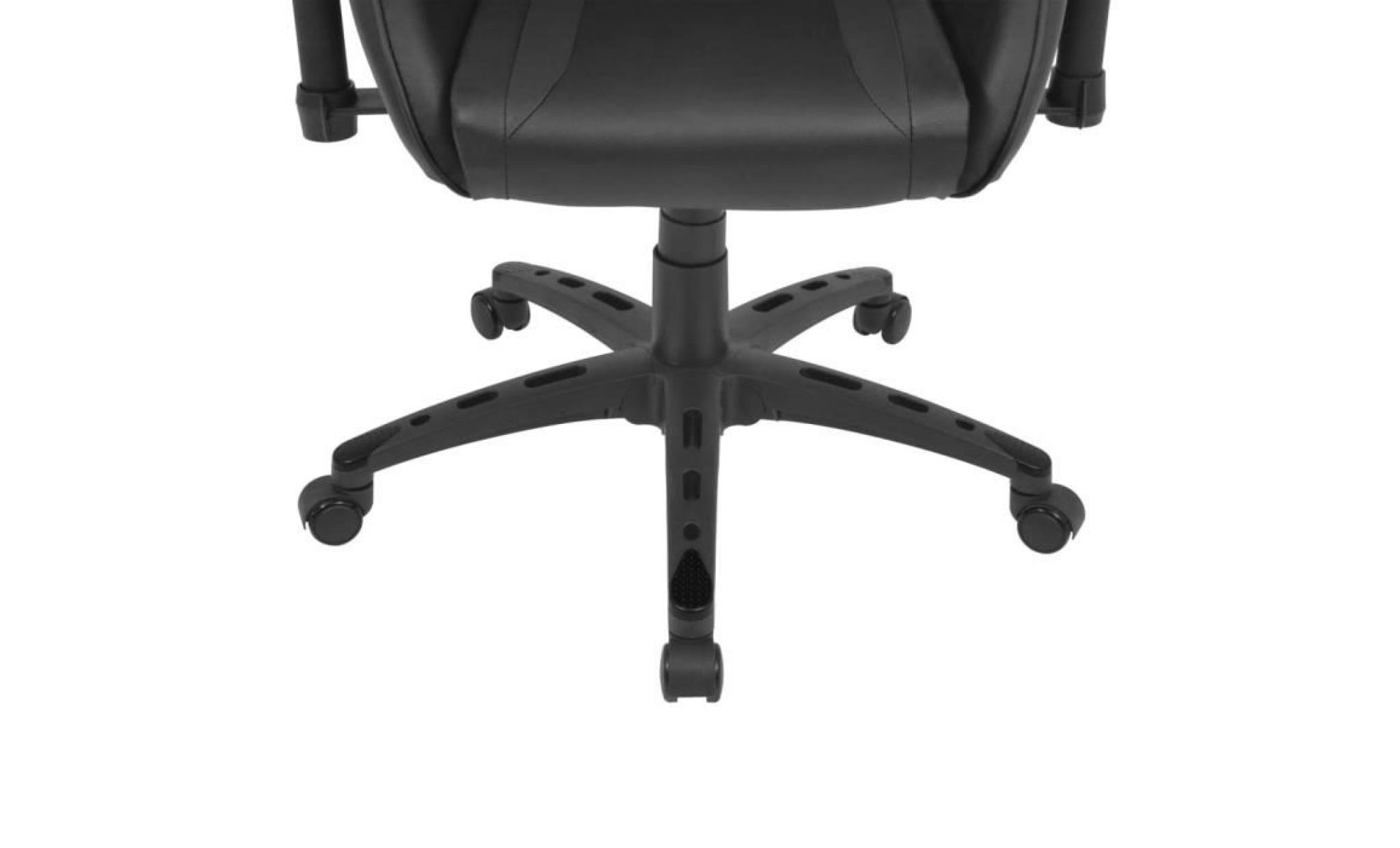 chaise gamer  chaise de bureau inclinable cuir artificiel noir pas cher
