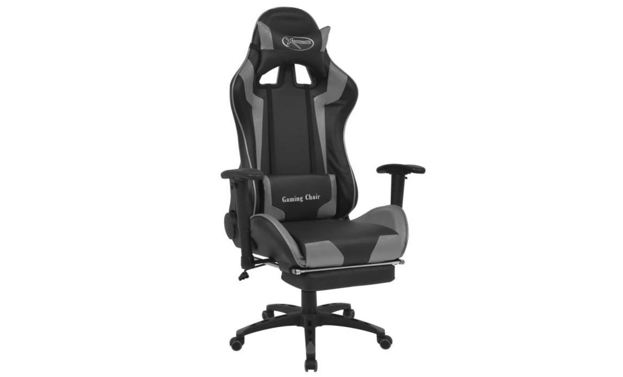 chaise gamer  chaise de bureau racing game inclinable avec repose pied noir
