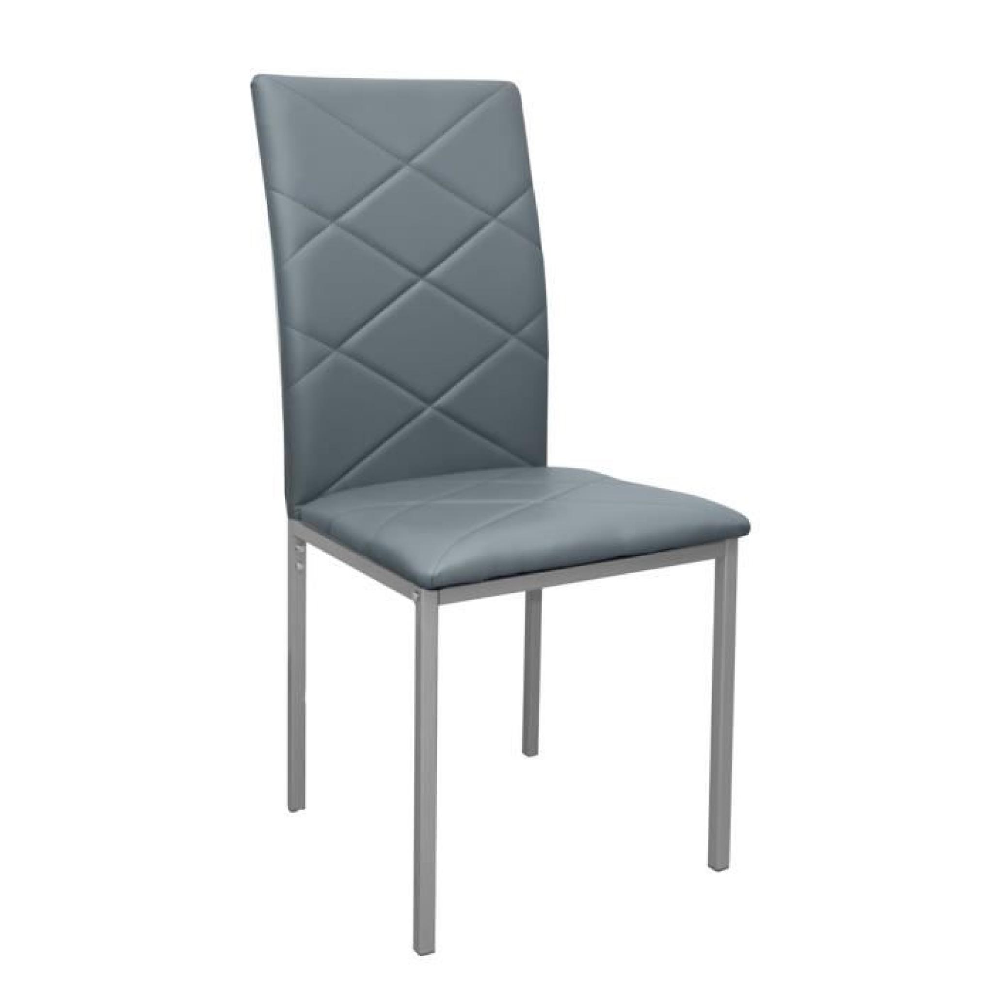 Chaise gris Revêtement PU, 510 x 430 x 950 mm