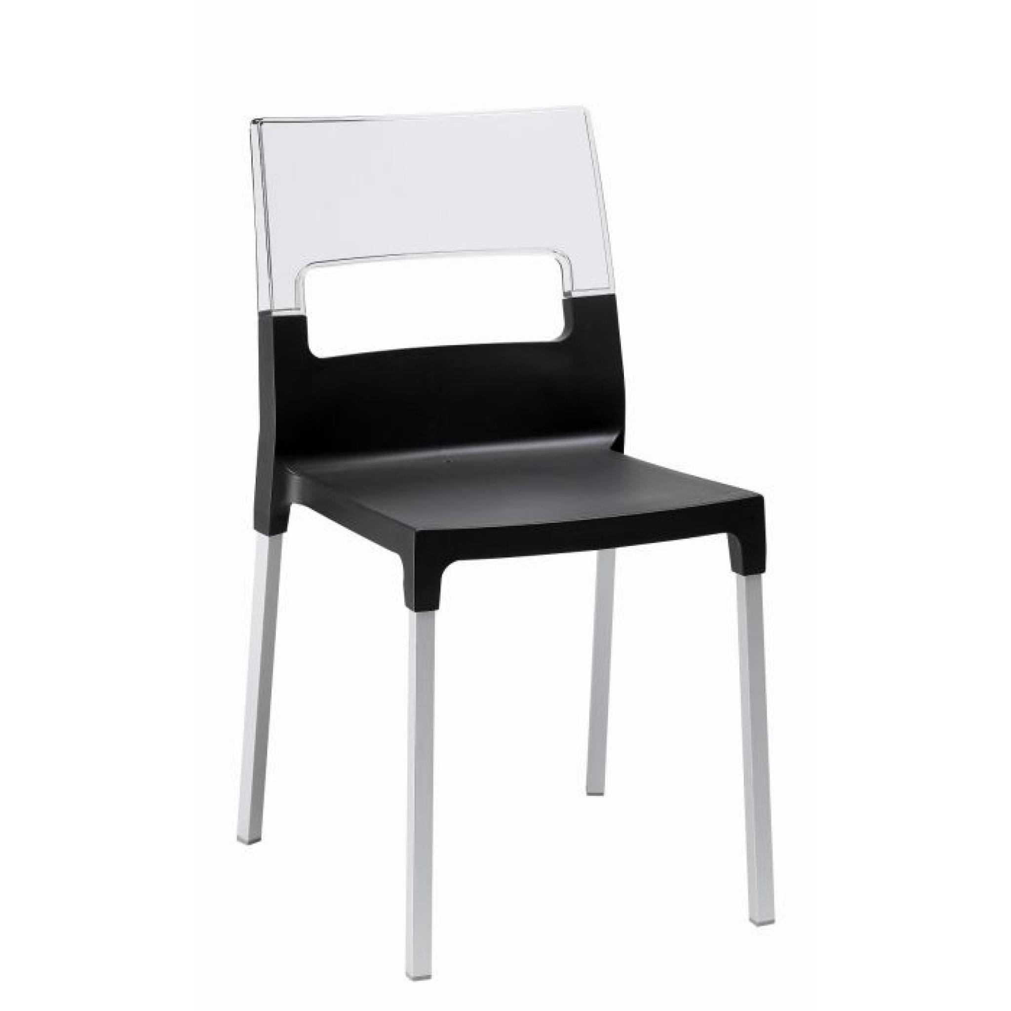 Chaise grise anthracite et transparente design …