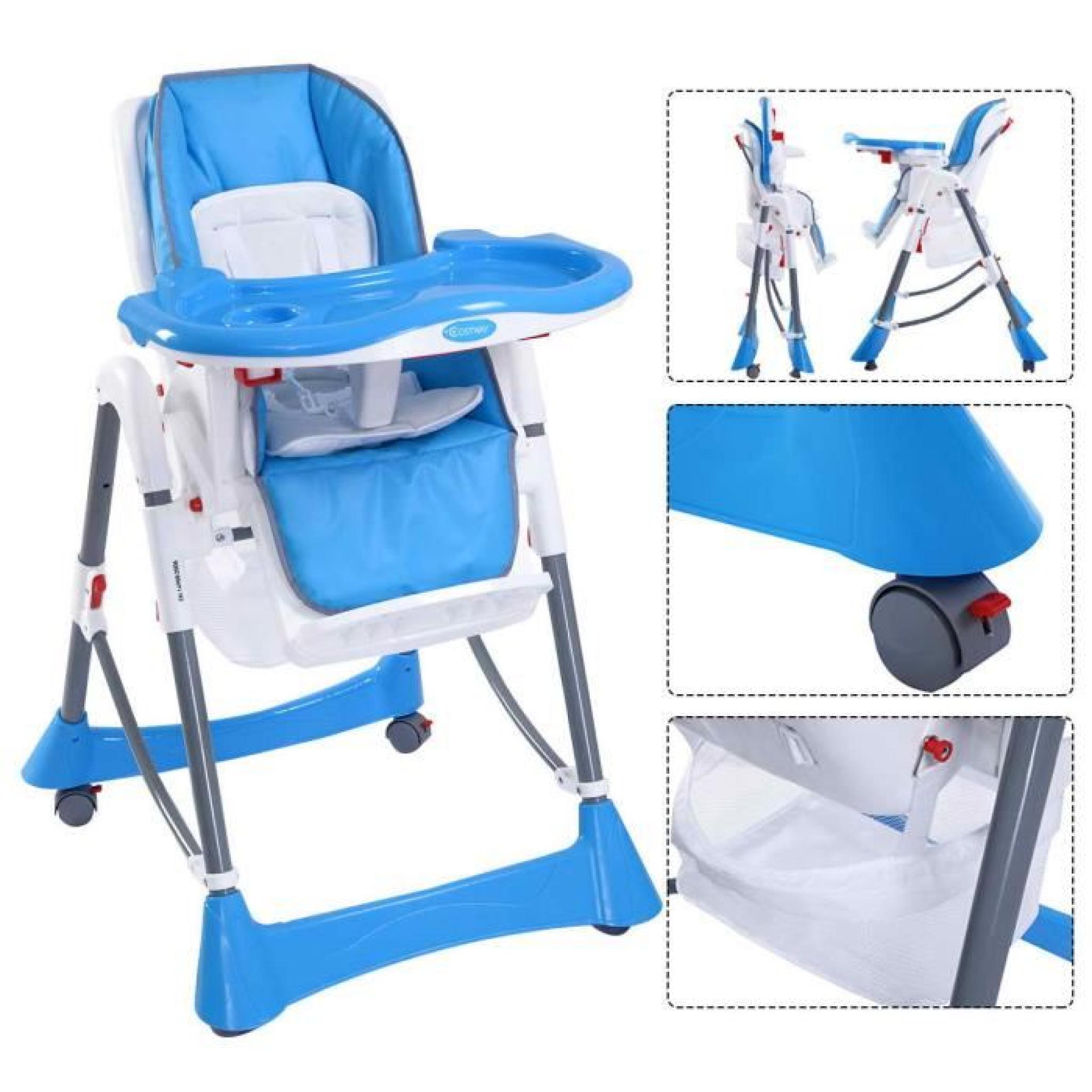 Chaise haute de bébé pour enfants combinaison confortable pliable 