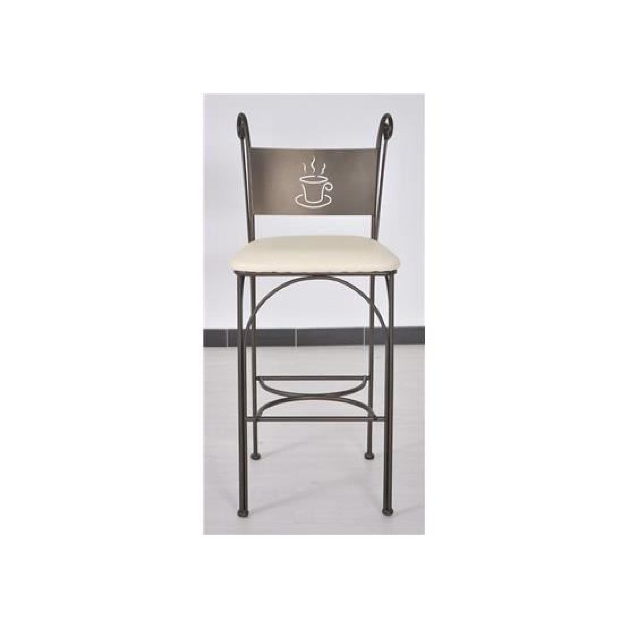 Chaise haute design MAFE Bronze-Ivoire   Par 2 pas cher
