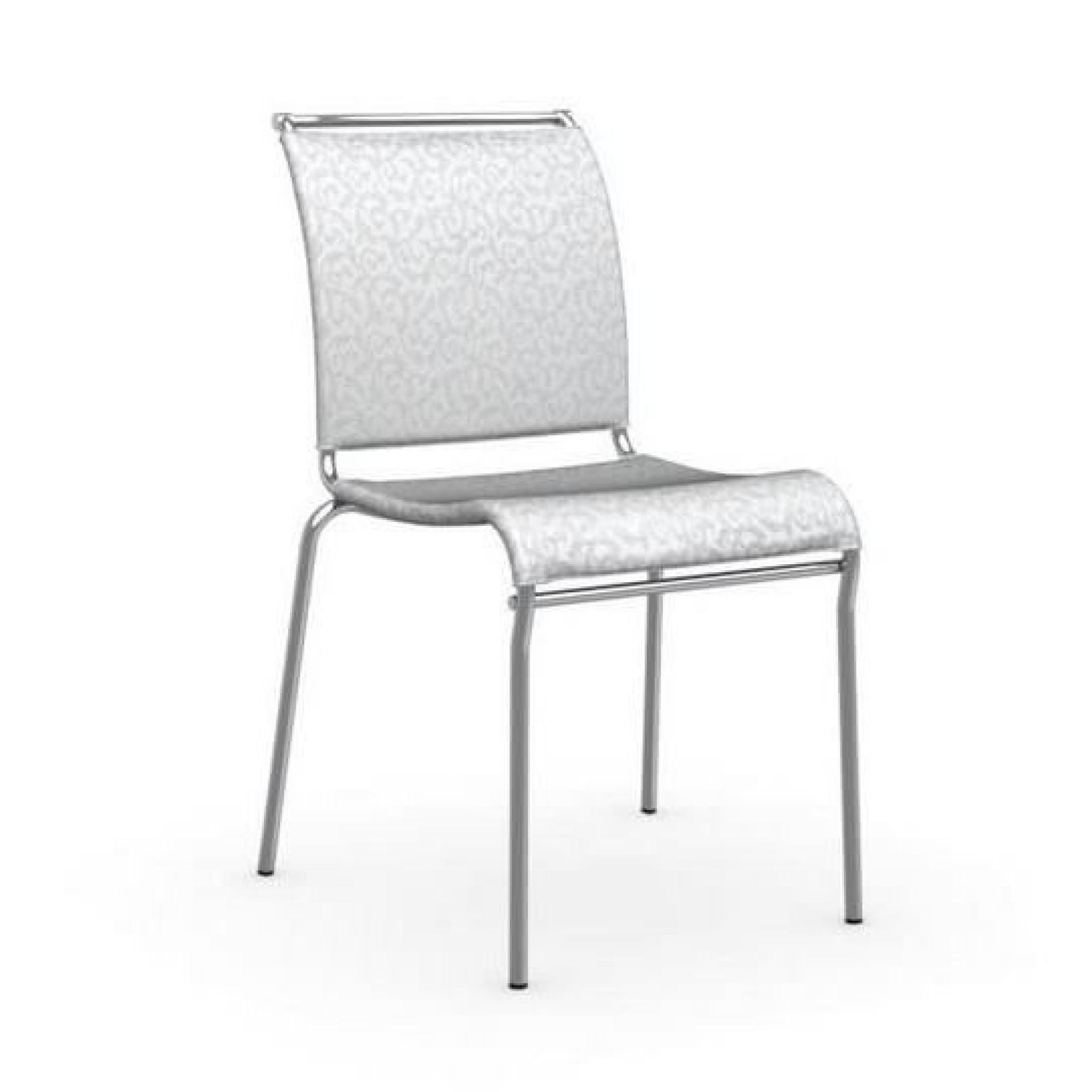 Chaise italienne AIR en tissu arabesque coloris blanc de CALLIGARIS