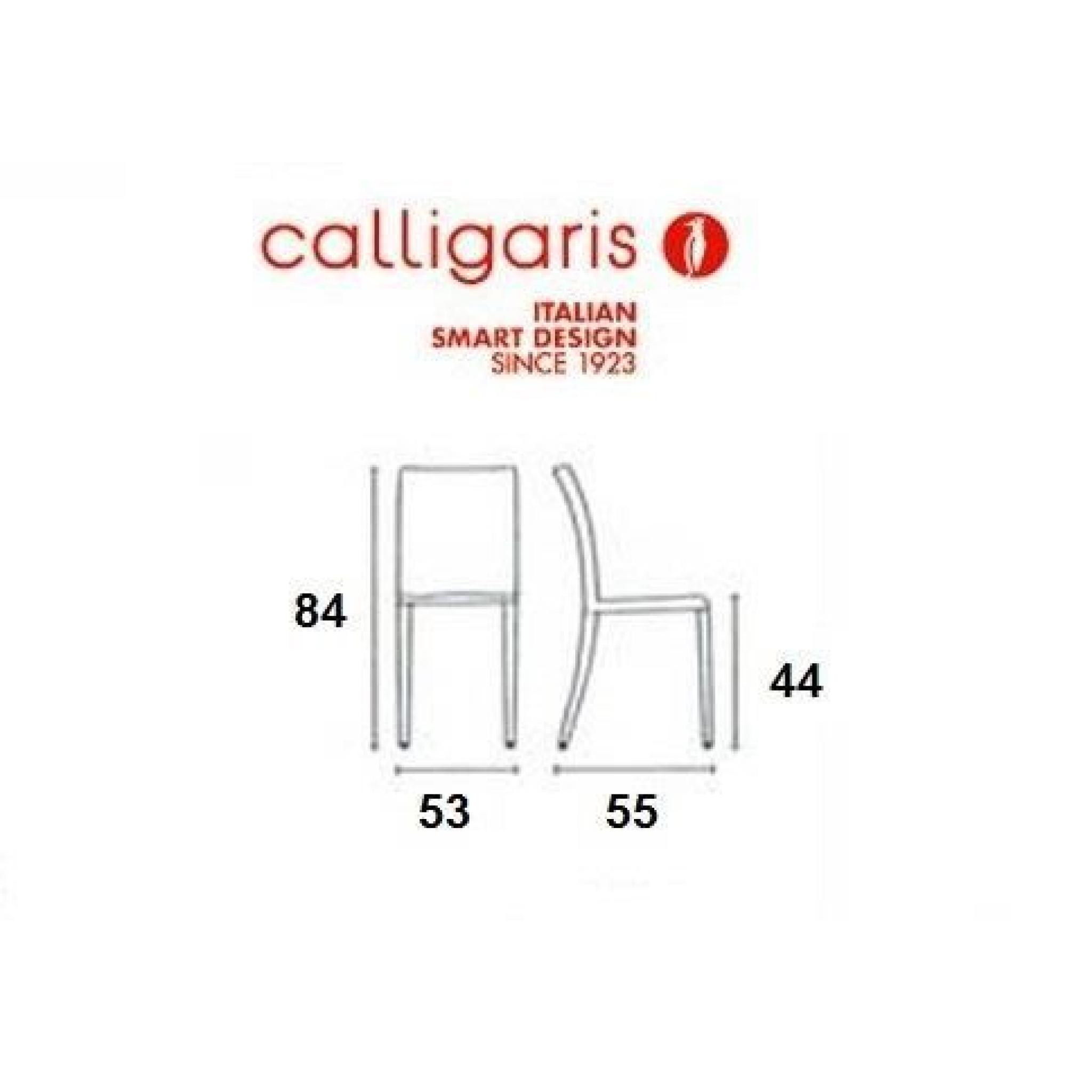 Chaise italienne AIR en tissu arabesque coloris gris de CALLIGARIS pas cher
