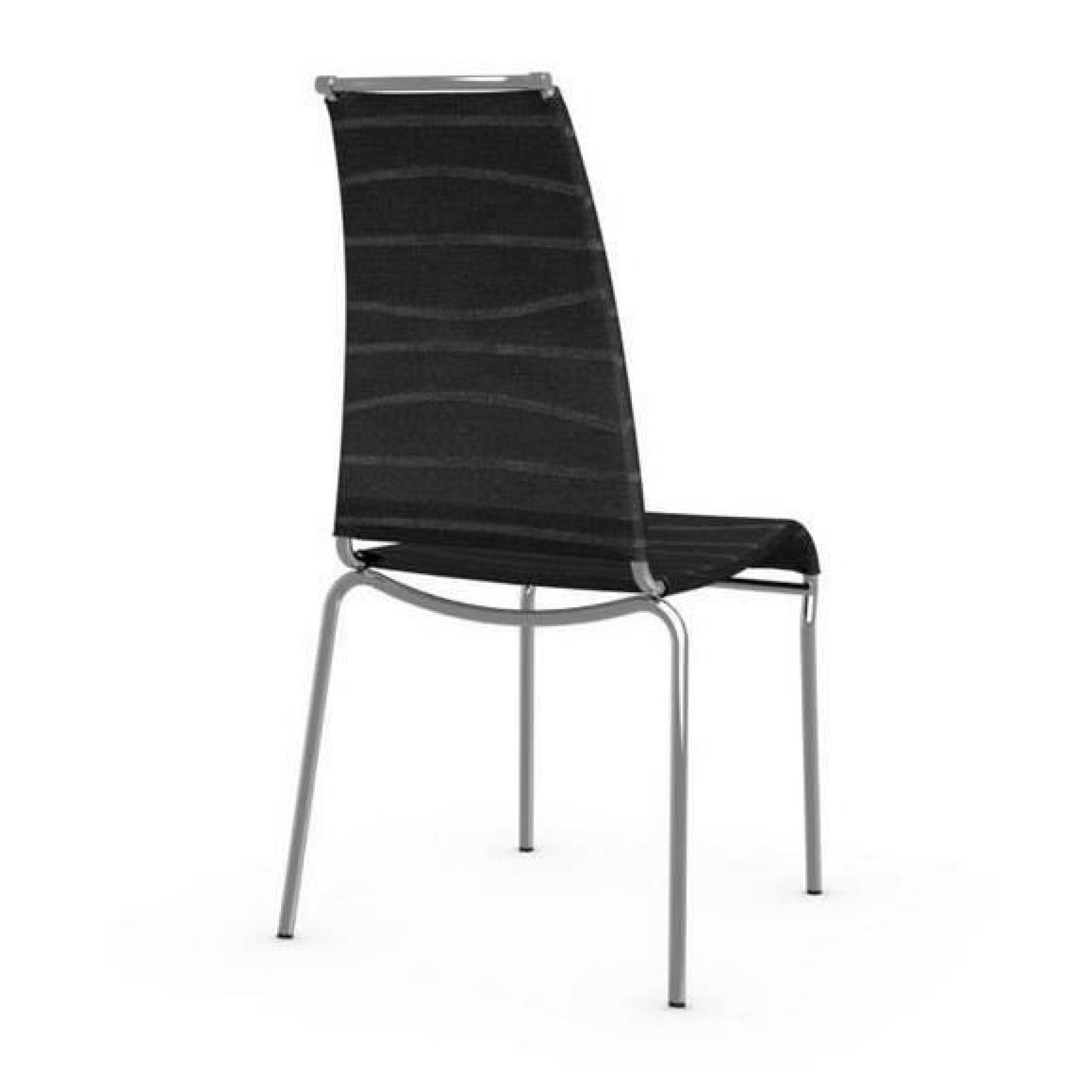 Chaise italienne AIR HIGH en tissu coloris noir... pas cher