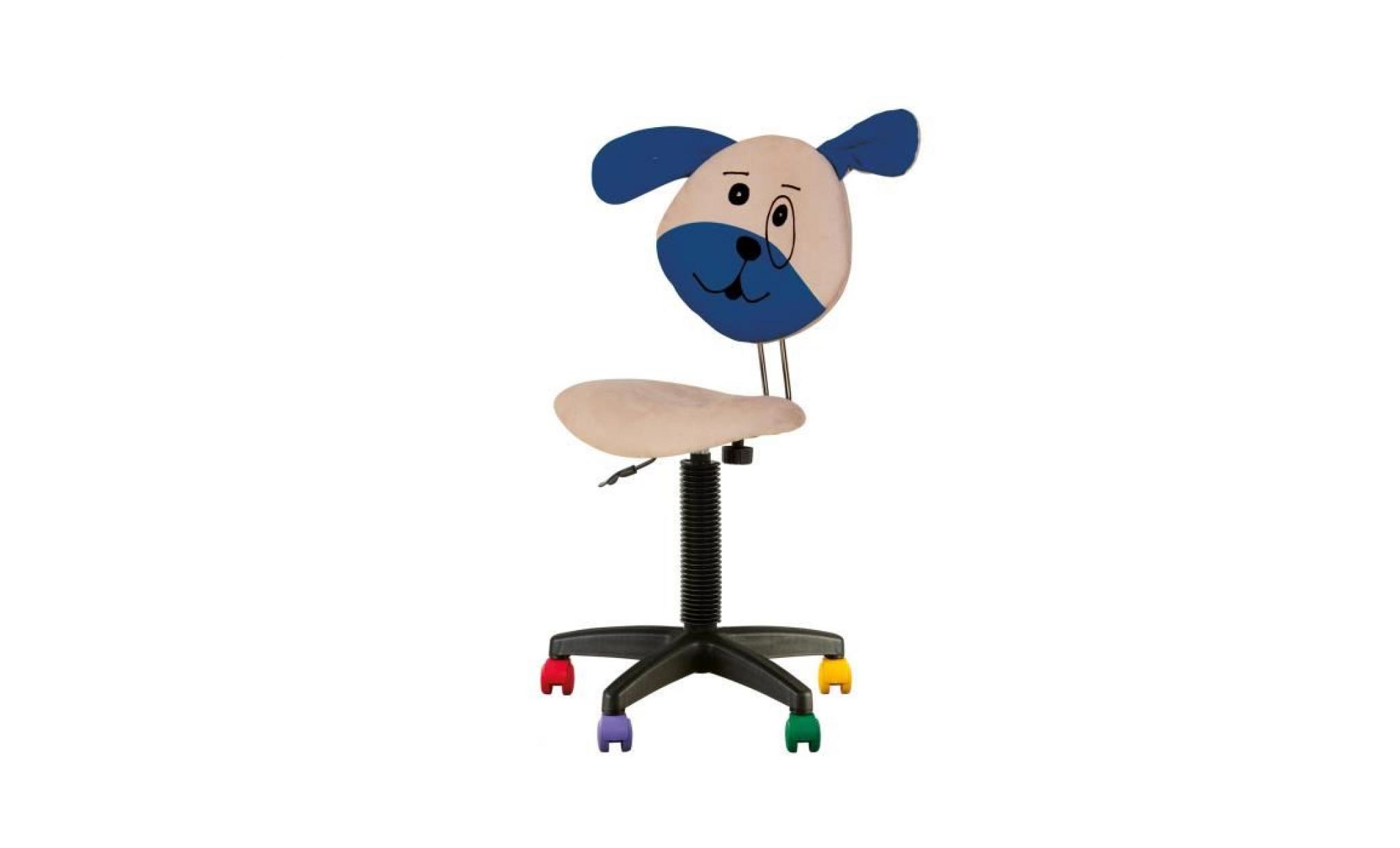 chaise jouet chien, fauteuil de bureau enfant. beige. rouge pas cher