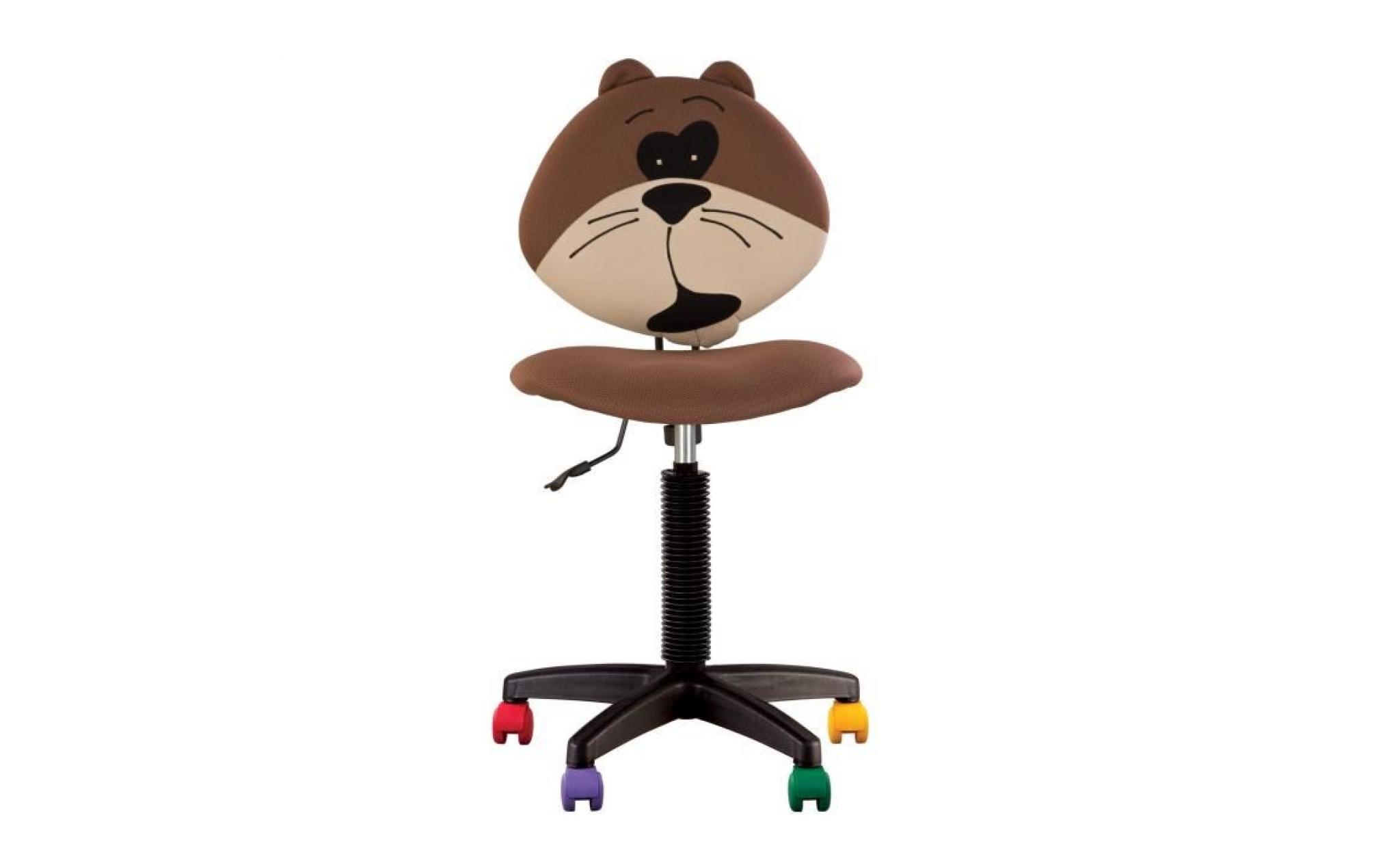 chaise jouet l'ourson, fauteuil de bureau enfant. marron. marron