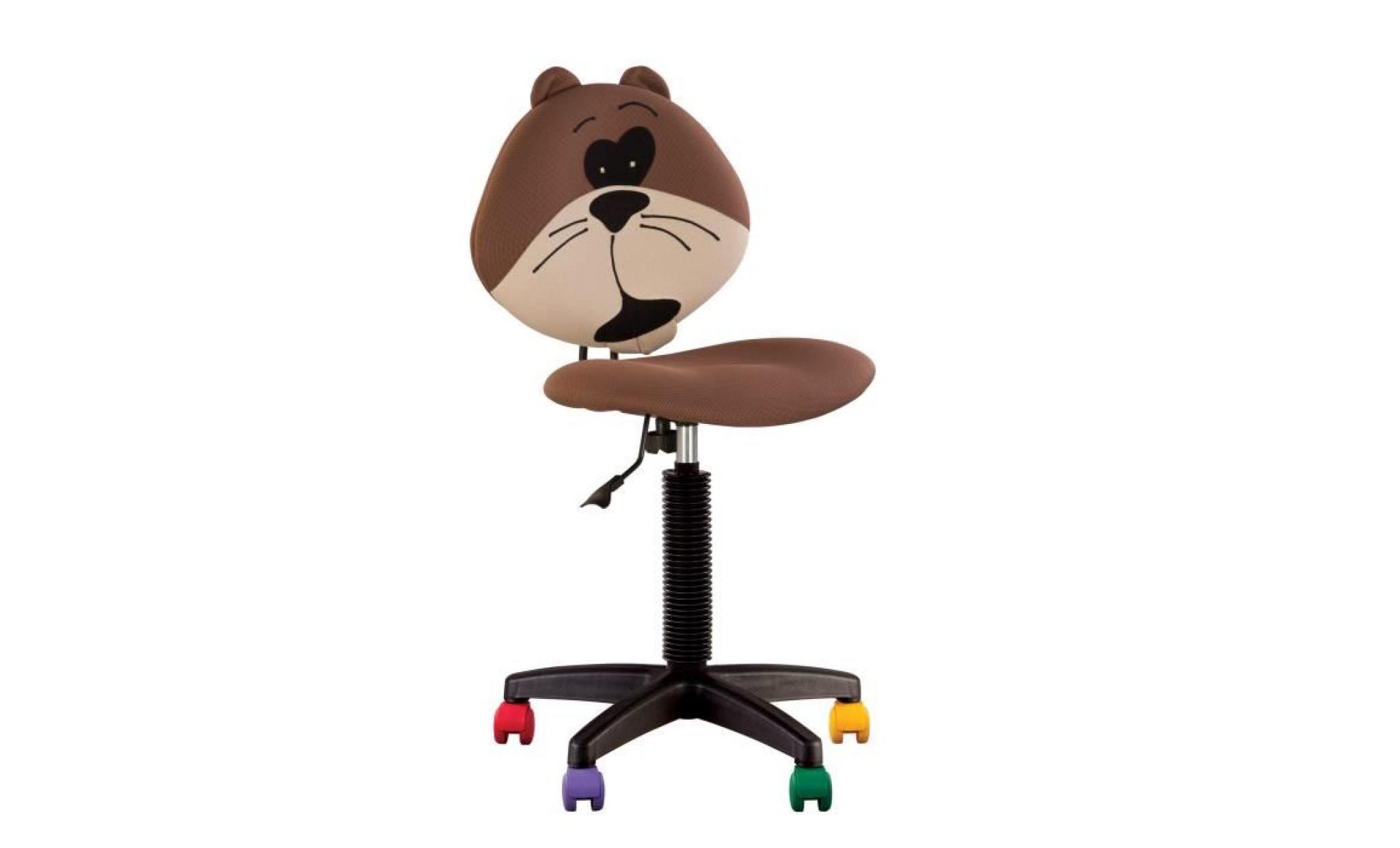 chaise jouet l'ourson, fauteuil de bureau enfant. marron. marron pas cher