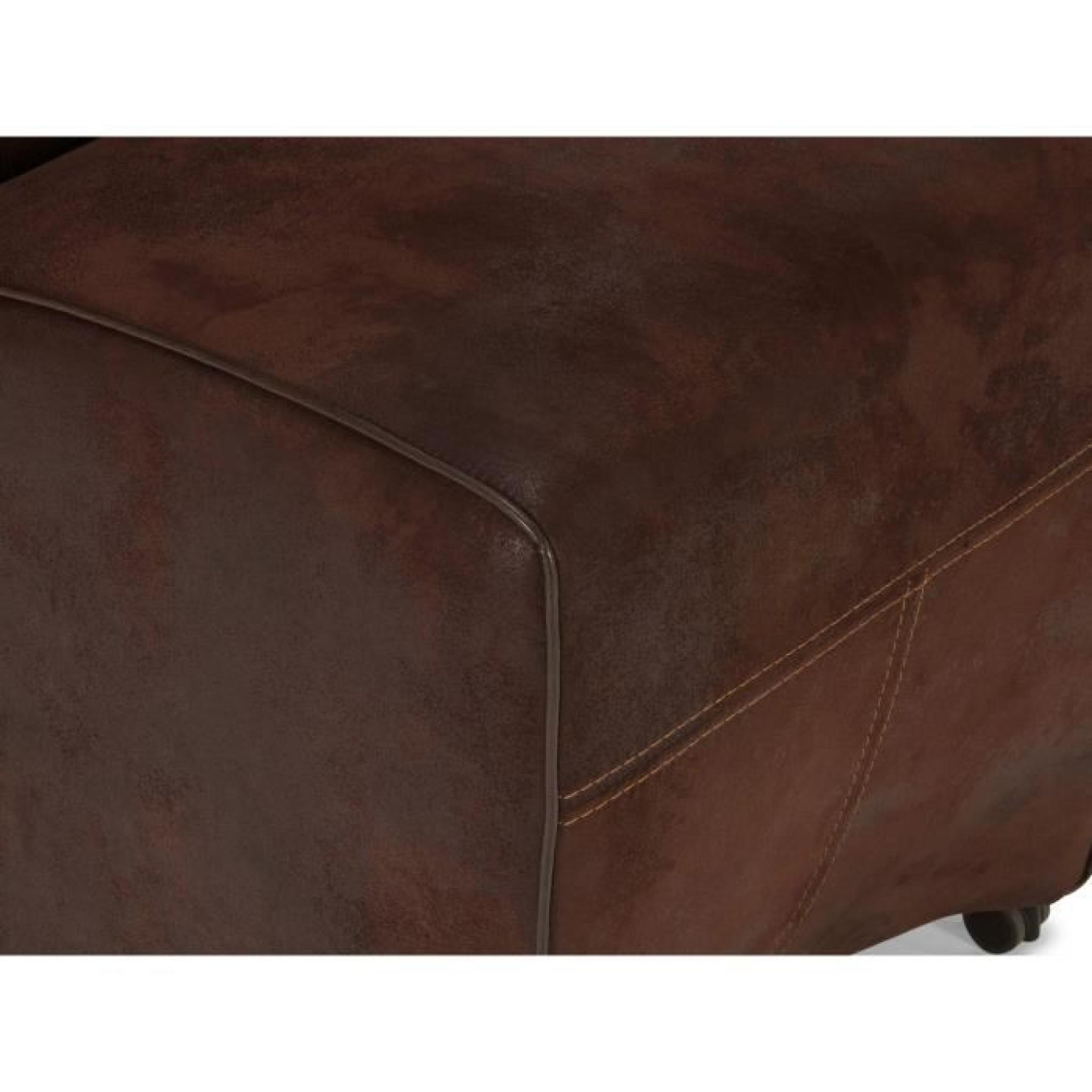 Chaise KAESO en coloris brun et en acier inoxydable pas cher