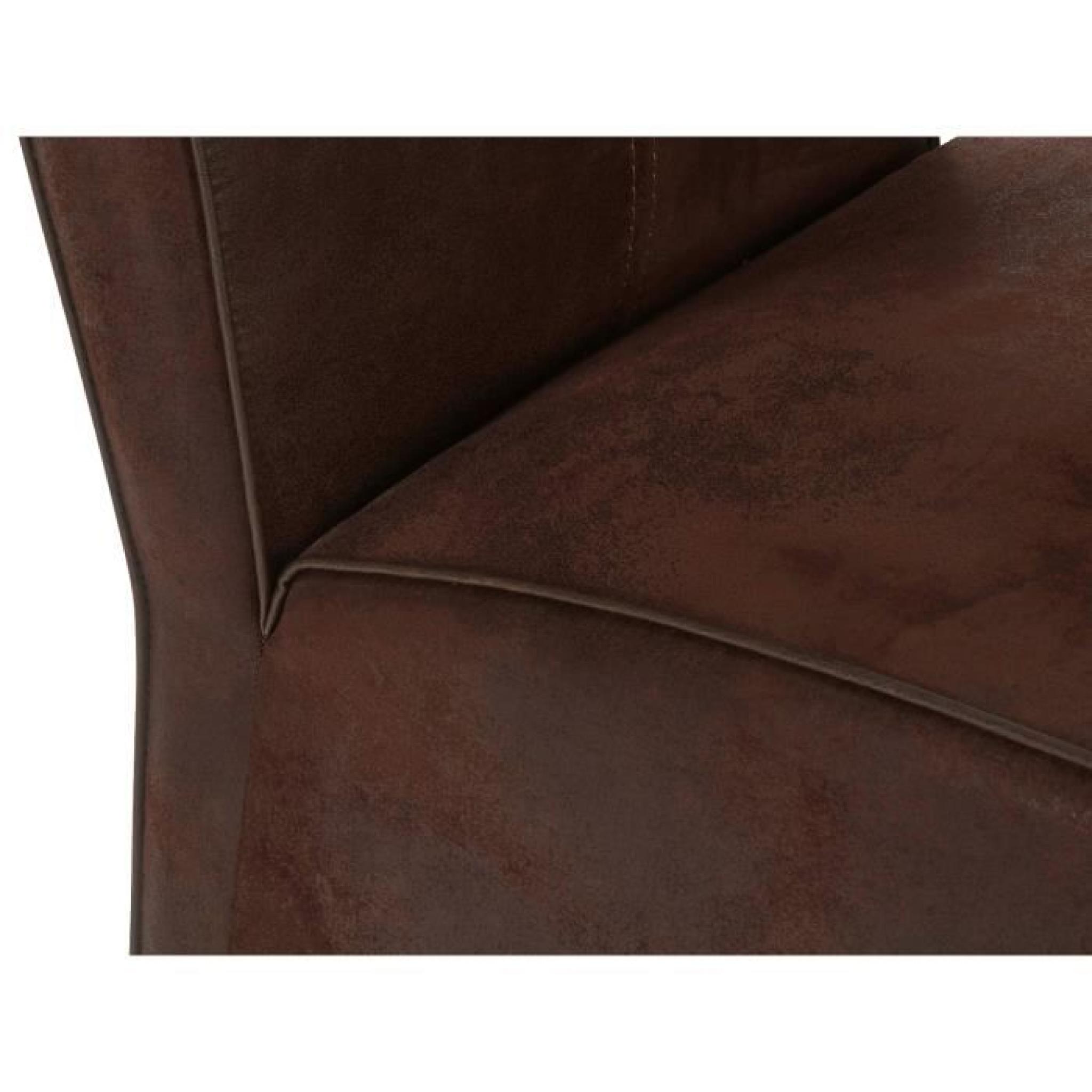 Chaise KAESO en coloris brun et en acier inoxydable pas cher