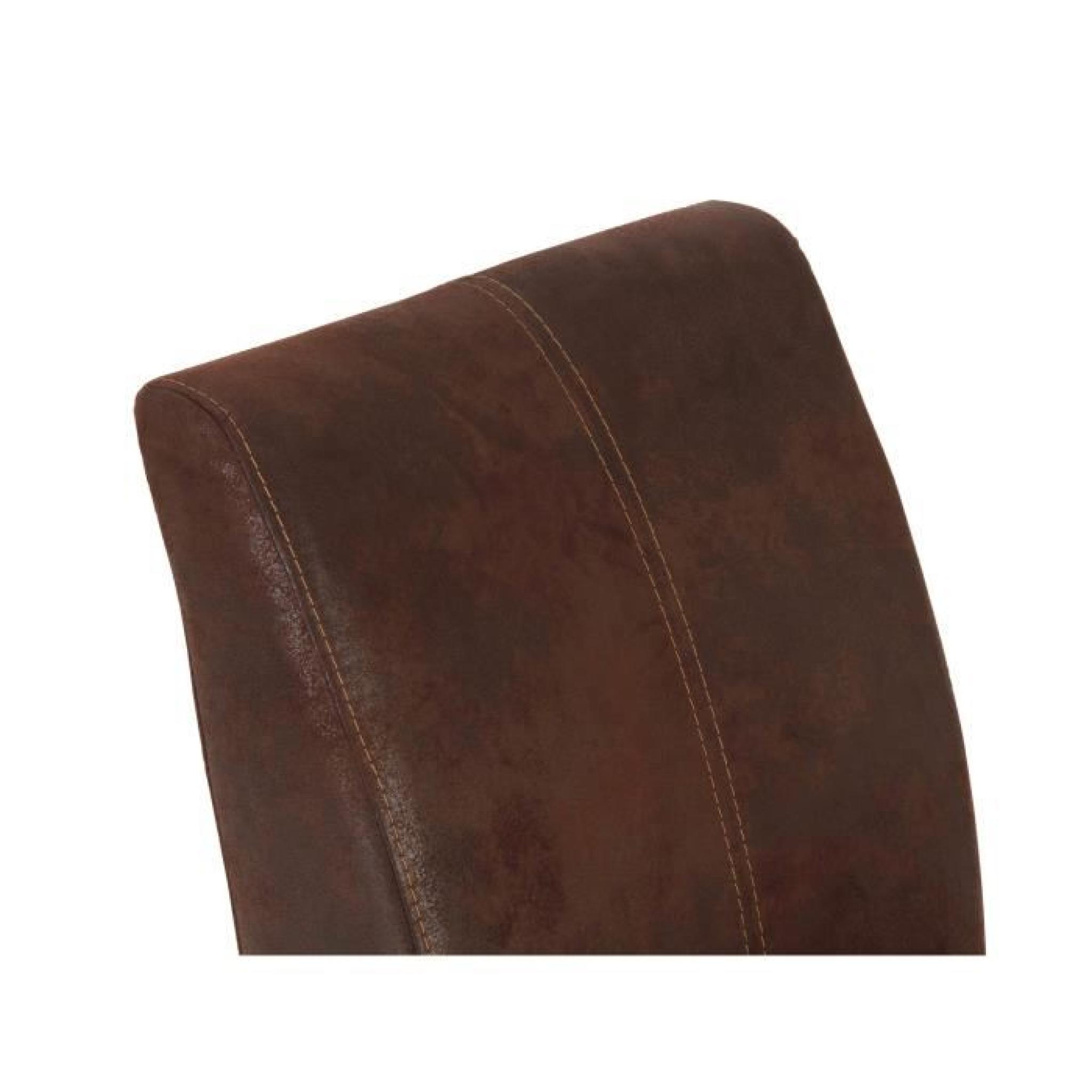 Chaise LANE avec roulettes en tissu brun massivum pas cher