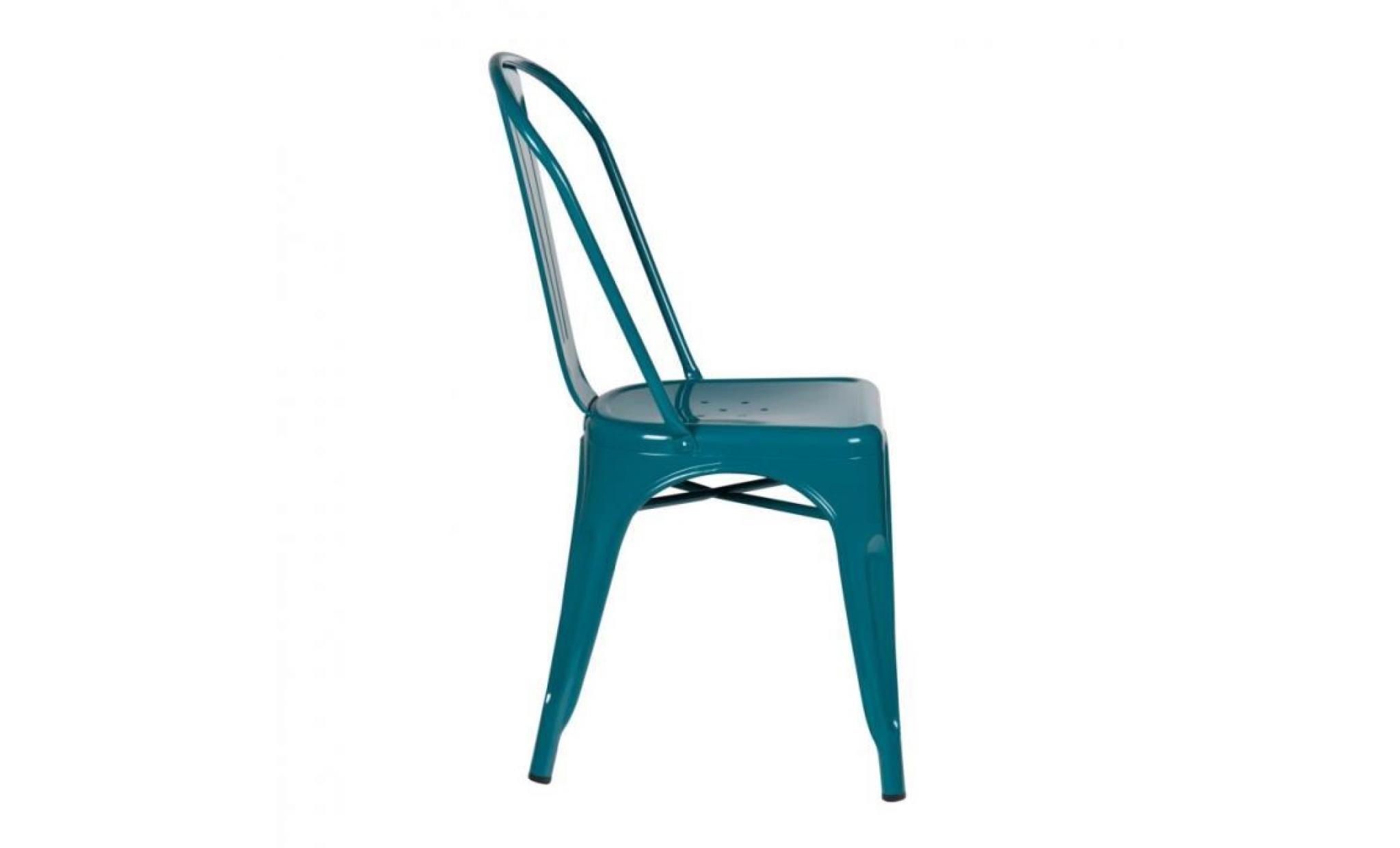 chaise lix bleu turquoise pas cher