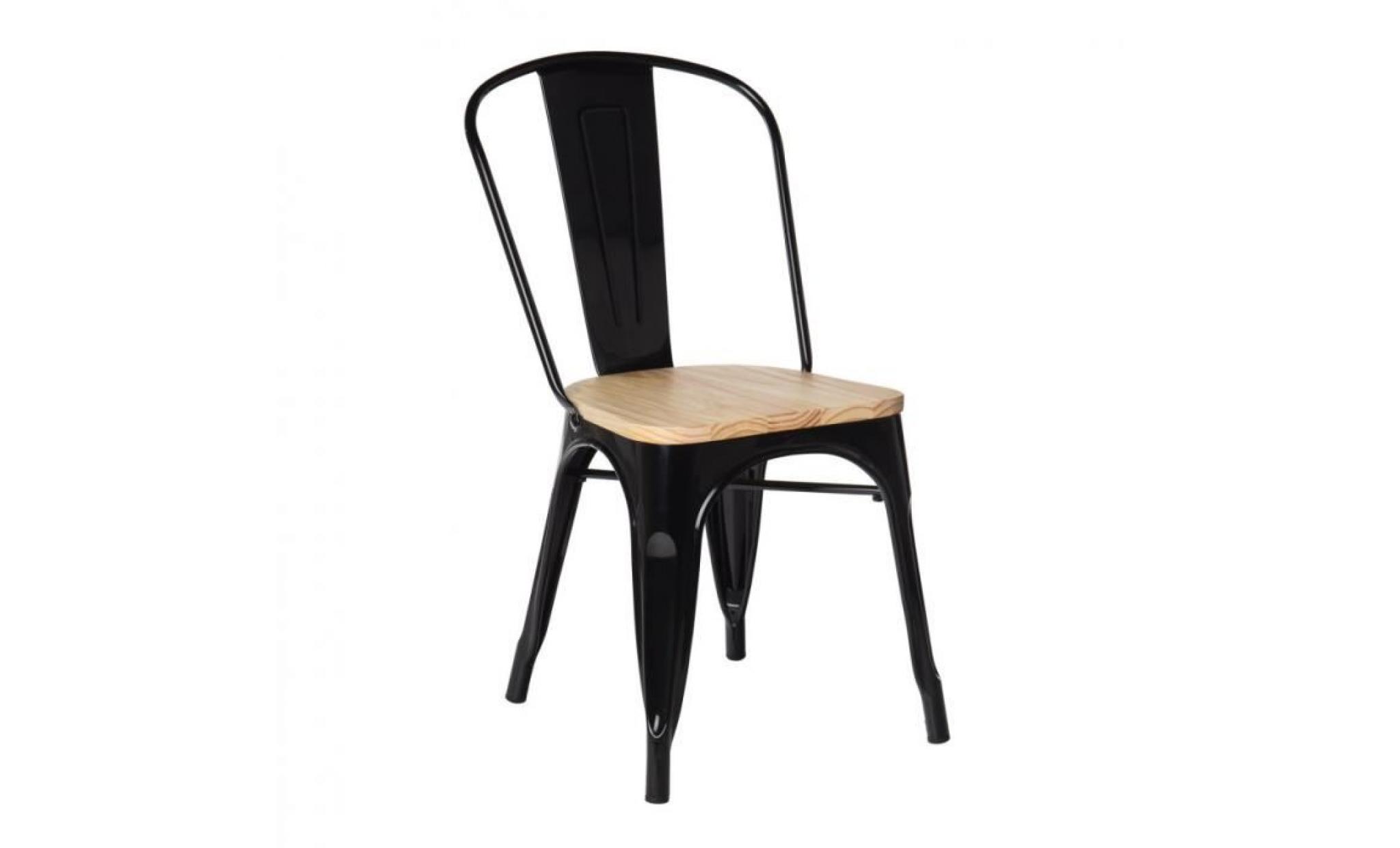 chaise lix bois noir bois naturel
