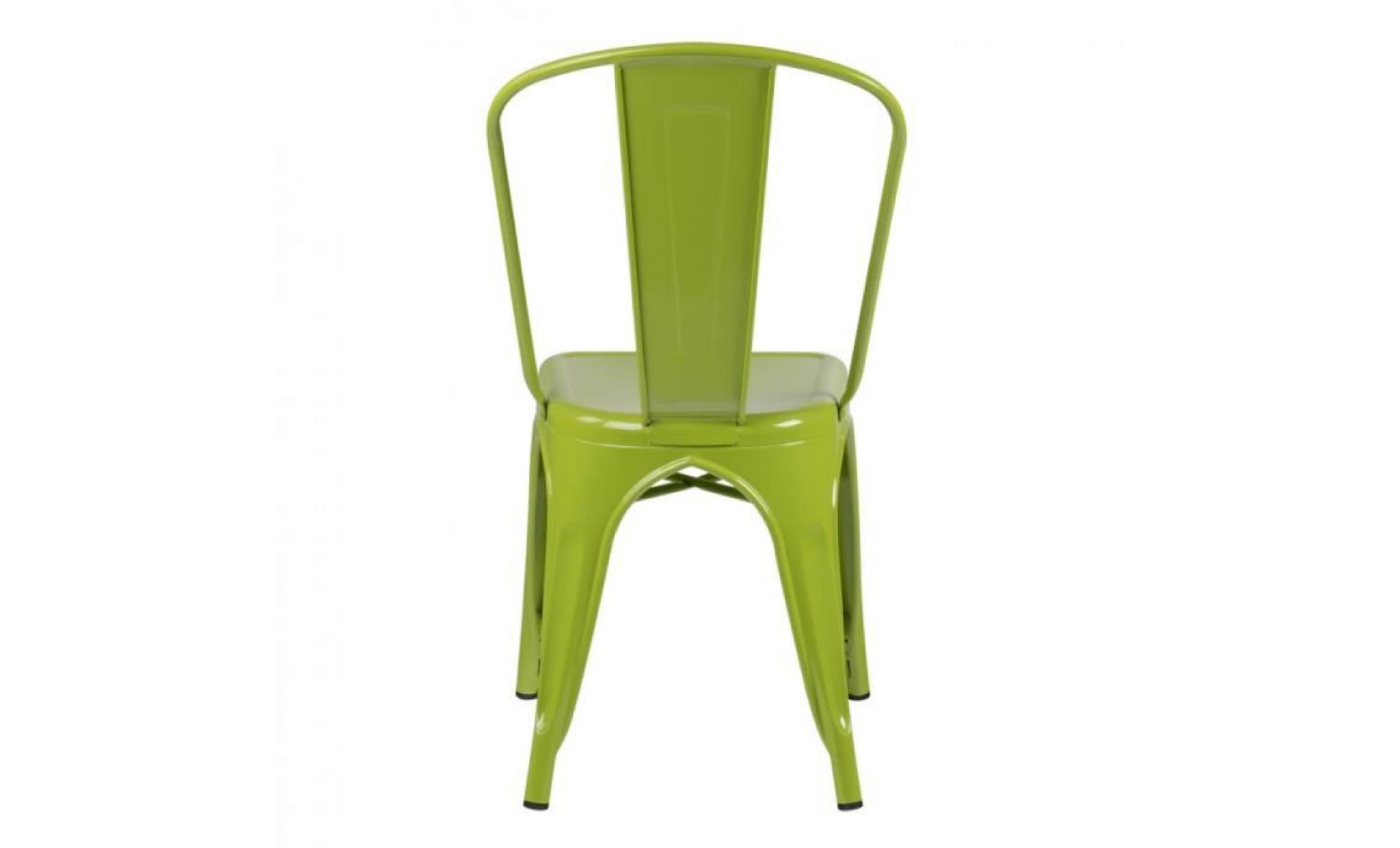 chaise lix vert flore pas cher