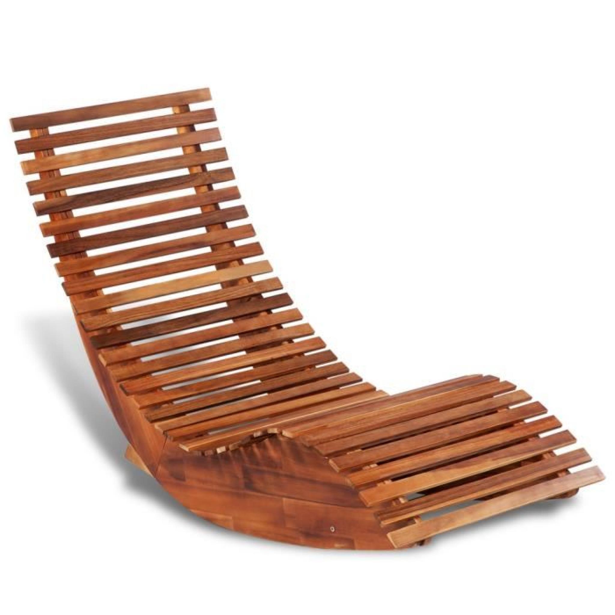 Chaise longue à bascule en bois MAJA+