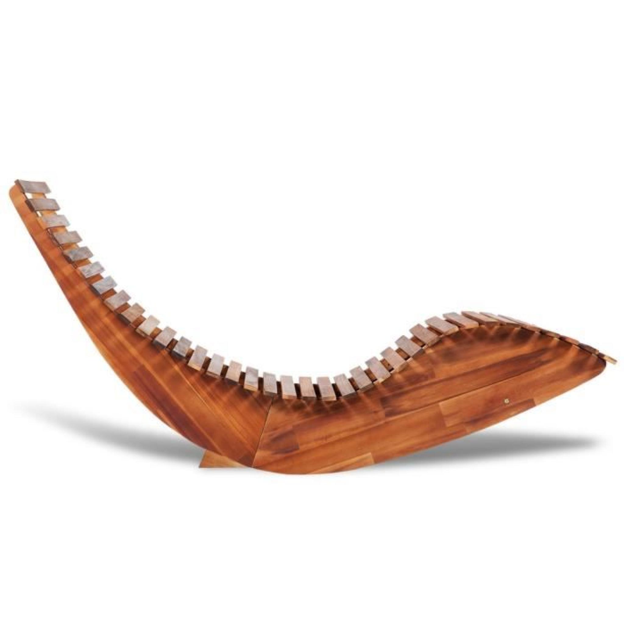 Chaise longue à bascule en bois MAJA+ pas cher