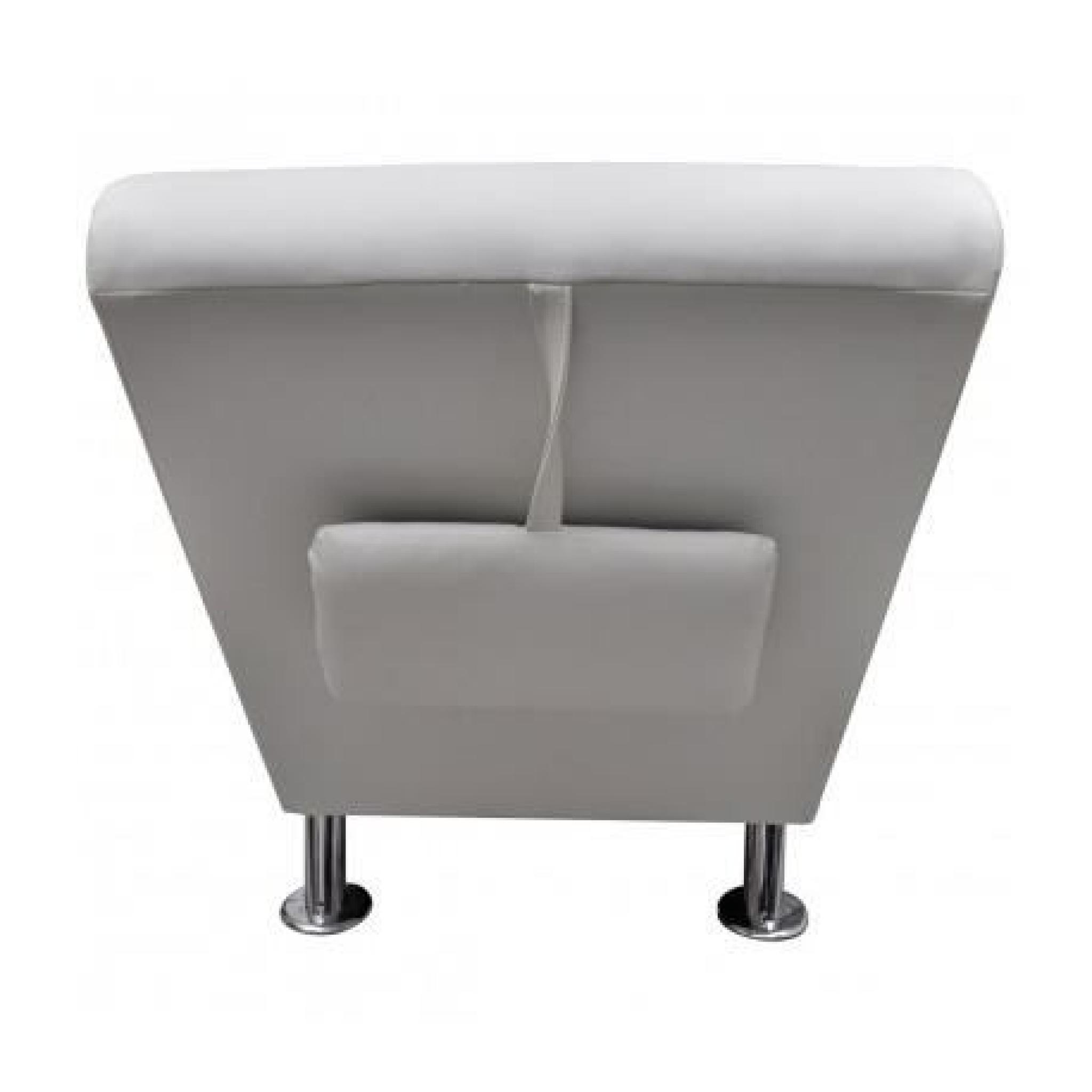 Chaise longue / Transat blanc avec appui-tête Maja+ pas cher
