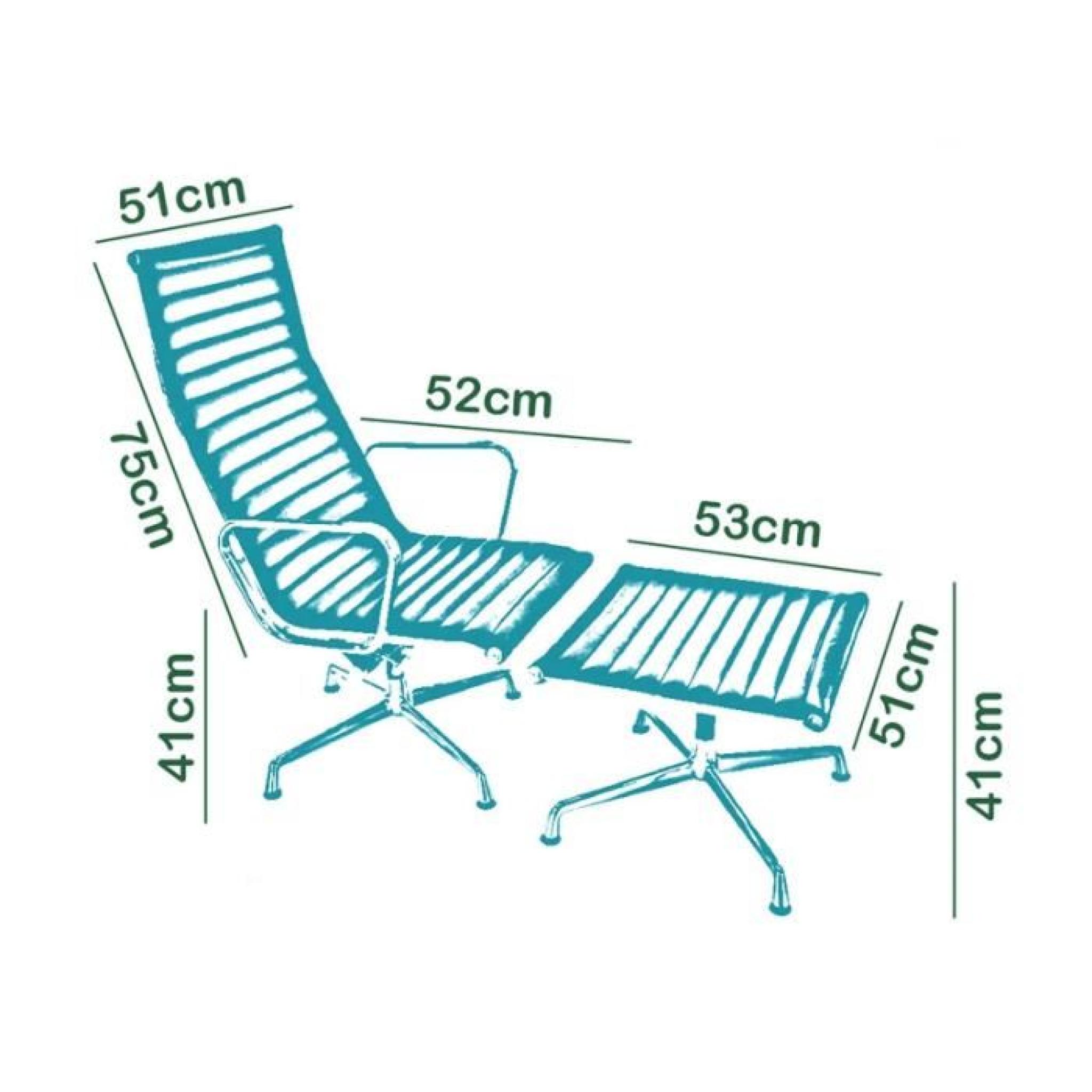 Chaise Lounge EA124 - Blanc pas cher