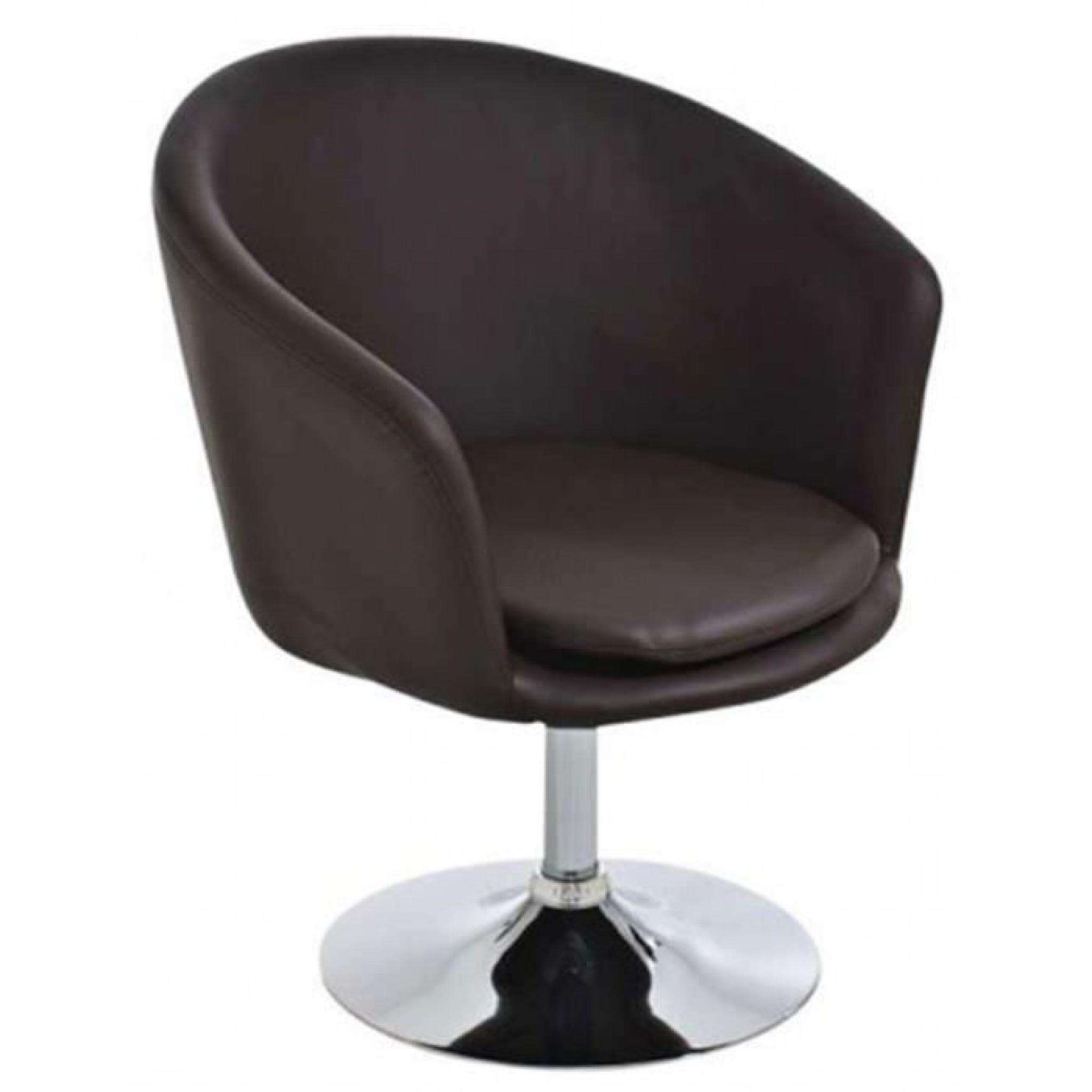 Chaise Lounger Salon en similicuir, coloris brun