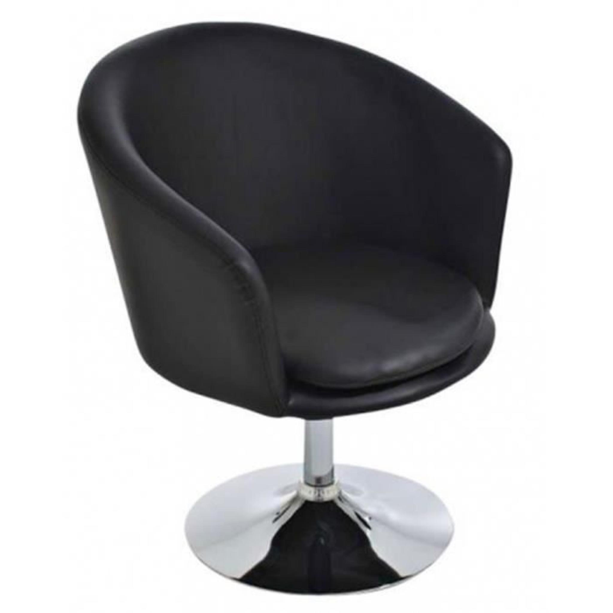Chaise Lounger Salon en similicuir, coloris noir