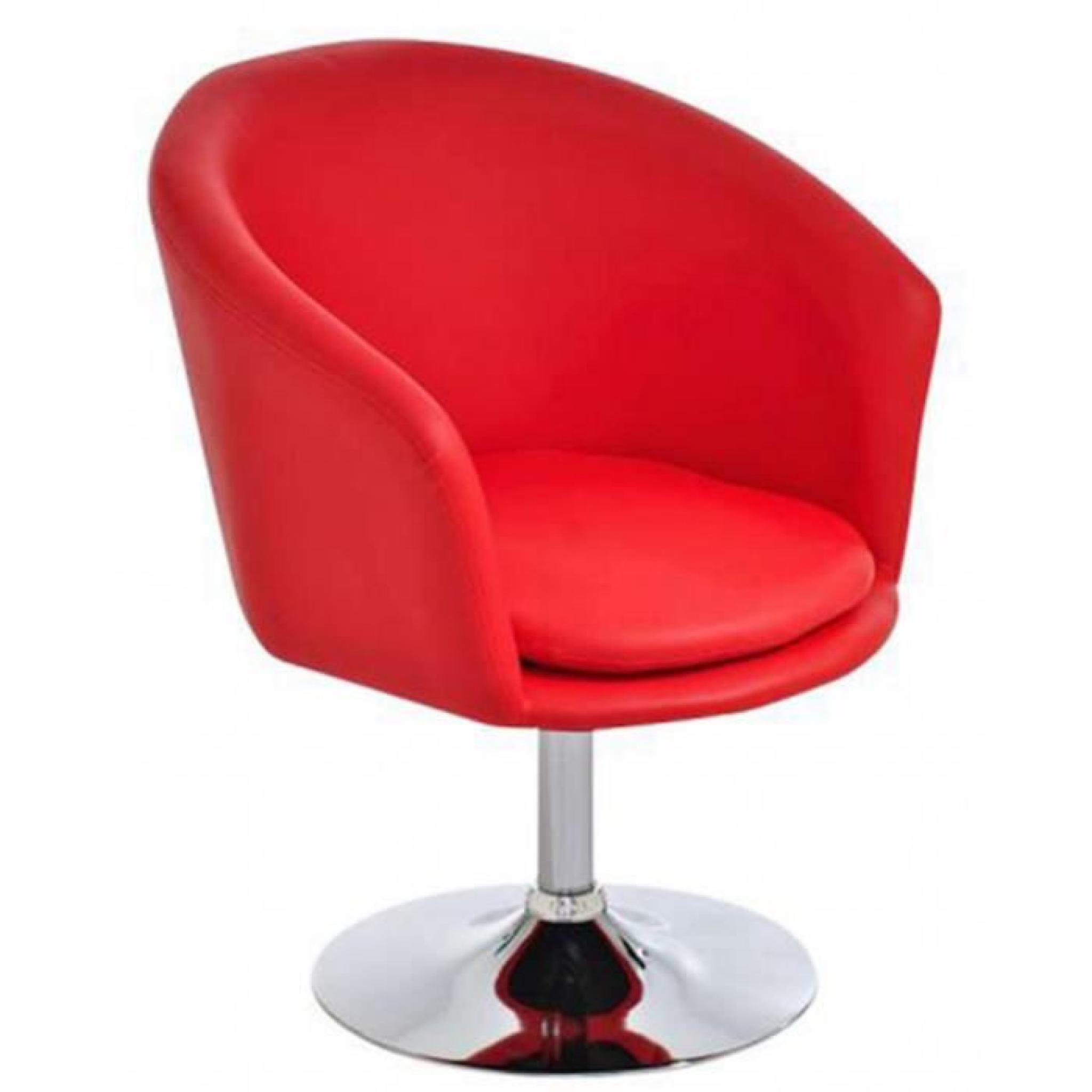 Chaise Lounger Salon en similicuir, coloris rouge