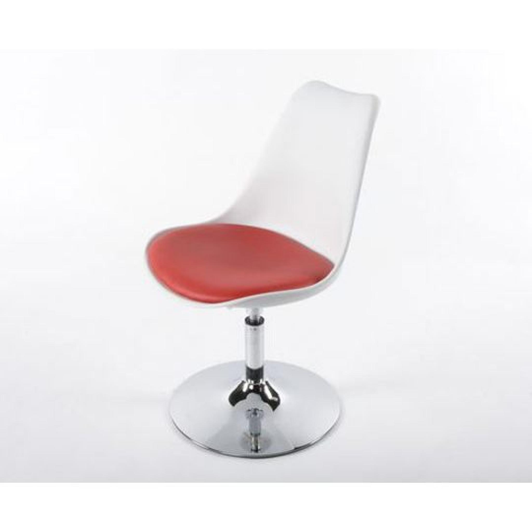 Chaise LUNA Blanche-Rouge