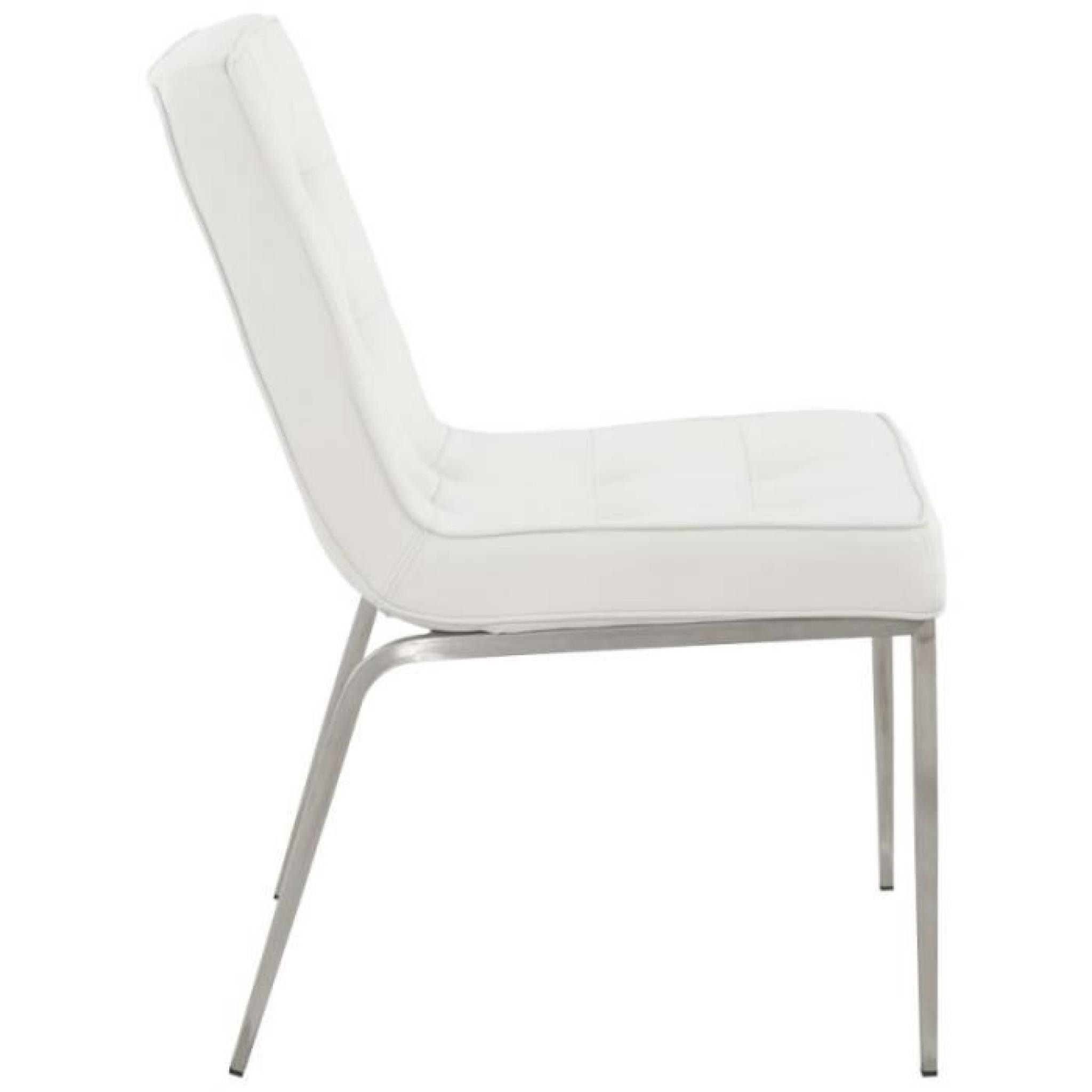 CHAISE MADRID DESIGN BLANCHE pas cher