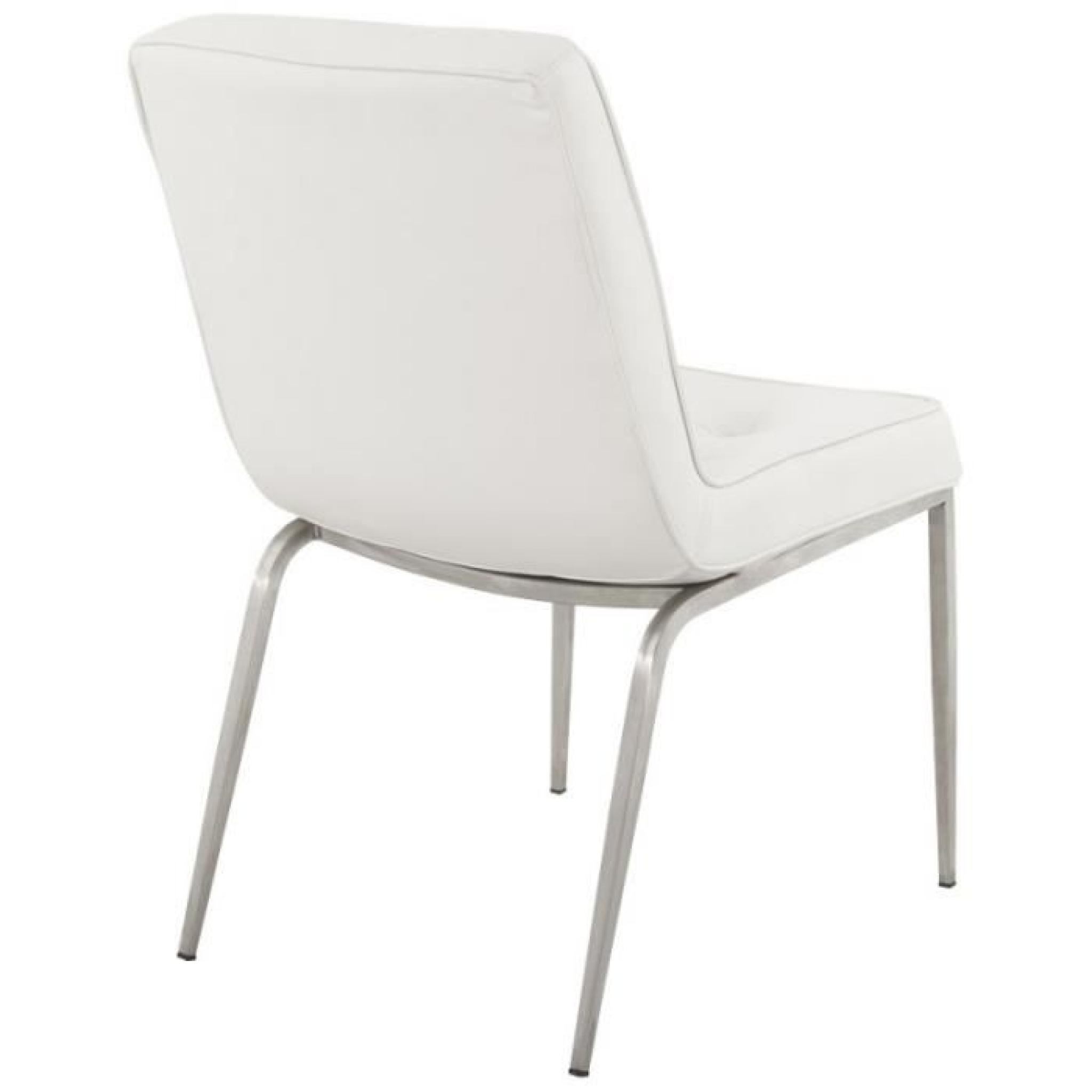 CHAISE MADRID DESIGN BLANCHE pas cher