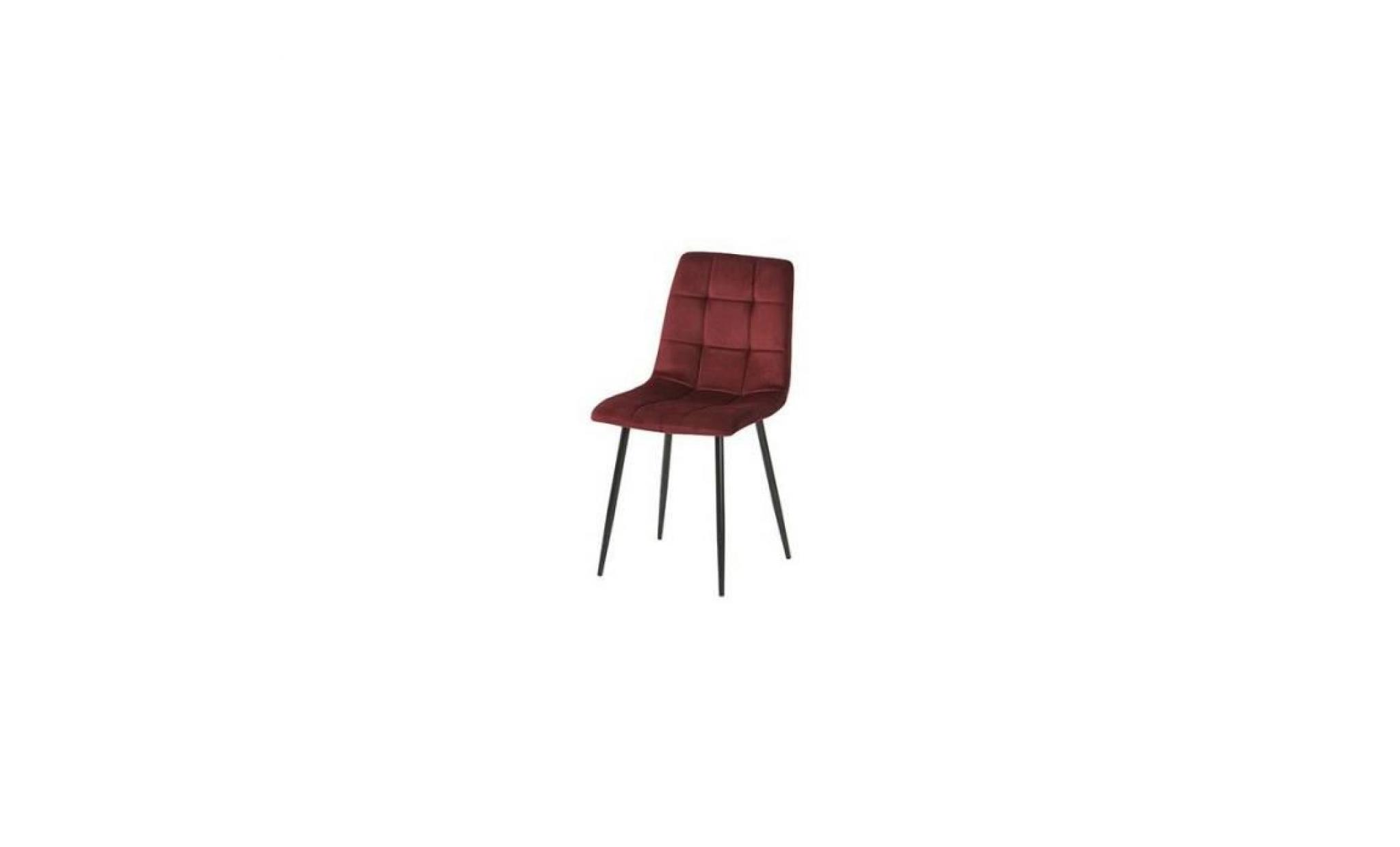 chaise manta marque hanjel fauteuil siège assise de séjour chic et cosy en métal et velours matelassé vert empire 44x54x89cm