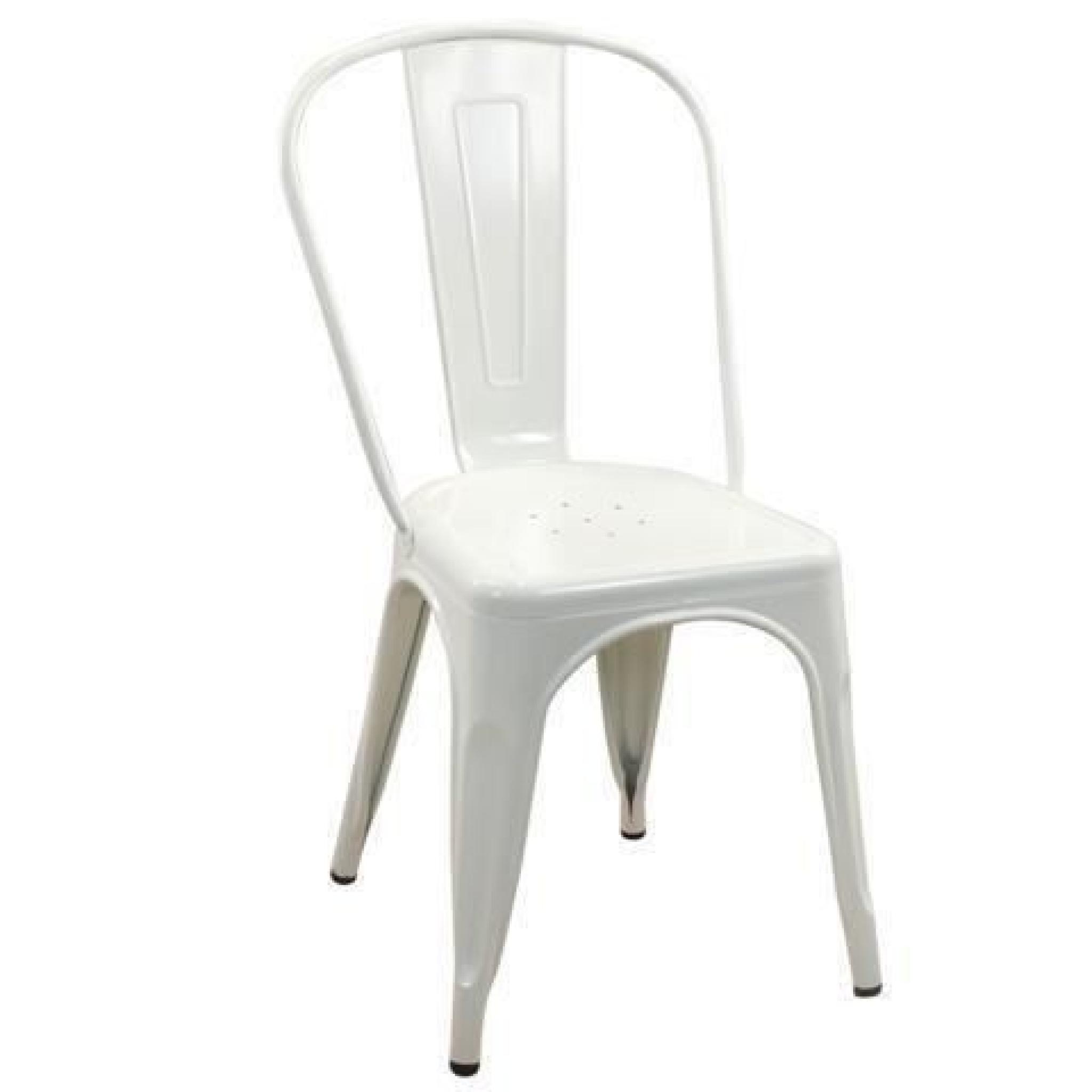 Chaise Metalique Blanc 84 cm
