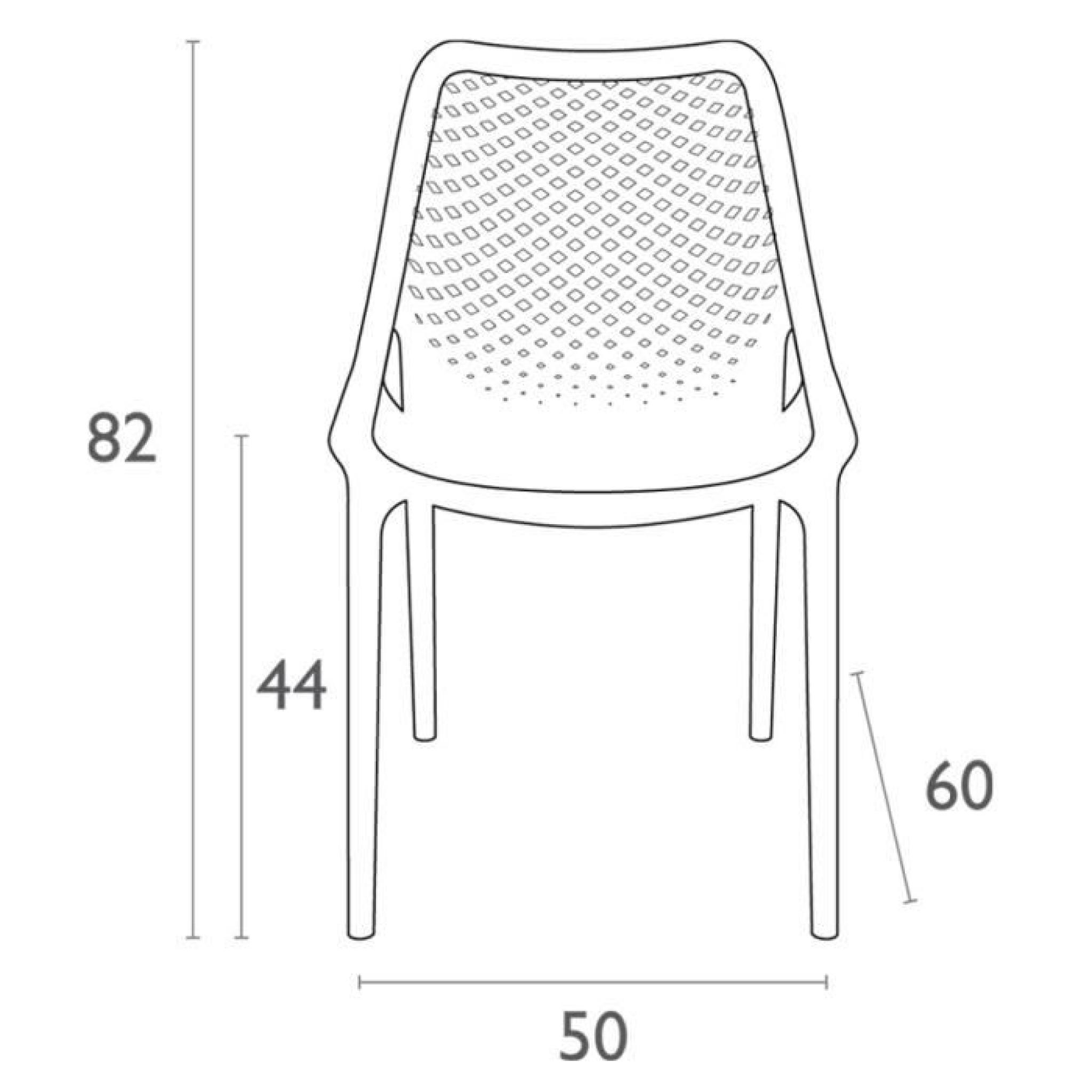 Chaise moderne ' BLOW ' orange en matière plast... pas cher