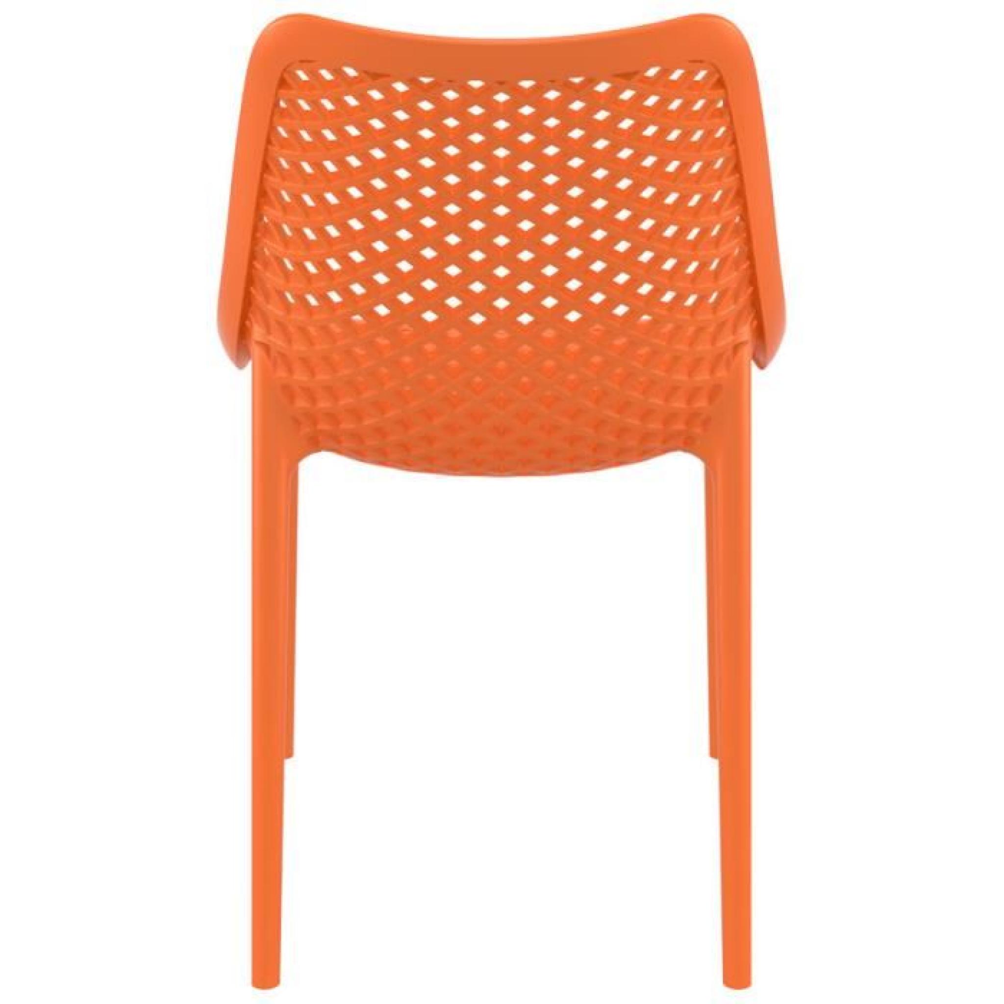 Chaise moderne ' BLOW ' orange en matière plast... pas cher