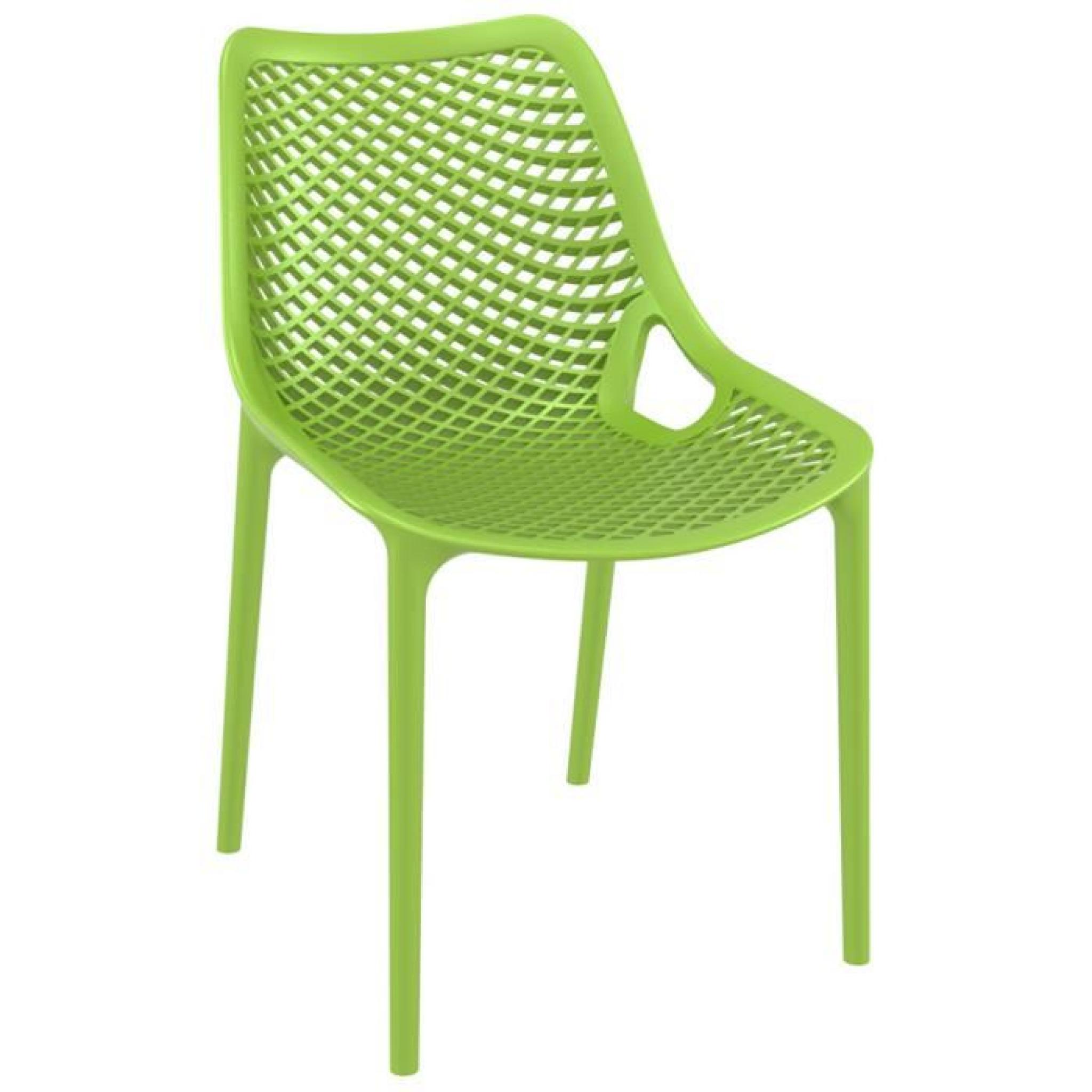 Chaise moderne ' BLOW ' verte en matière plastique