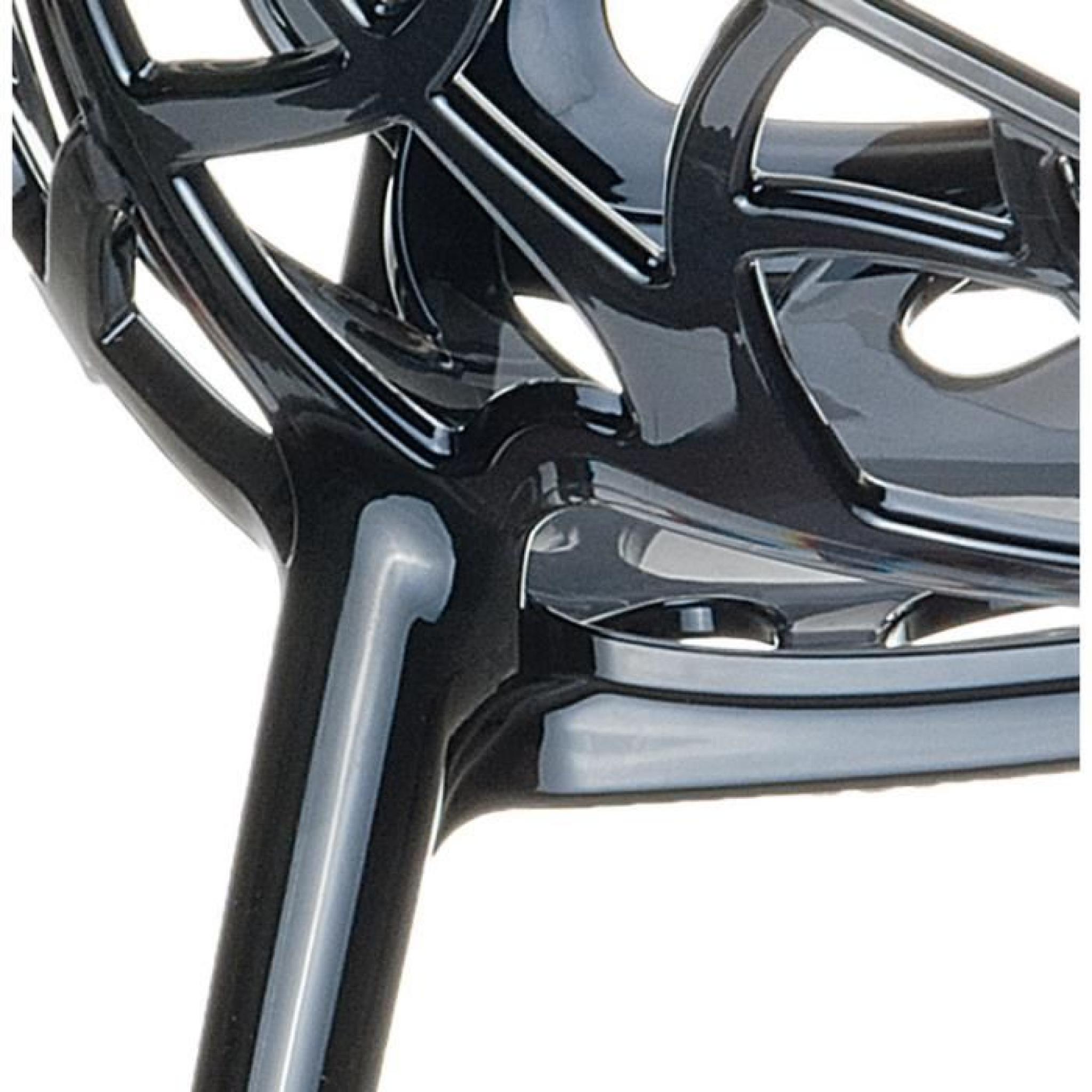 Chaise moderne 'GEO' noir transparent en polyca... pas cher