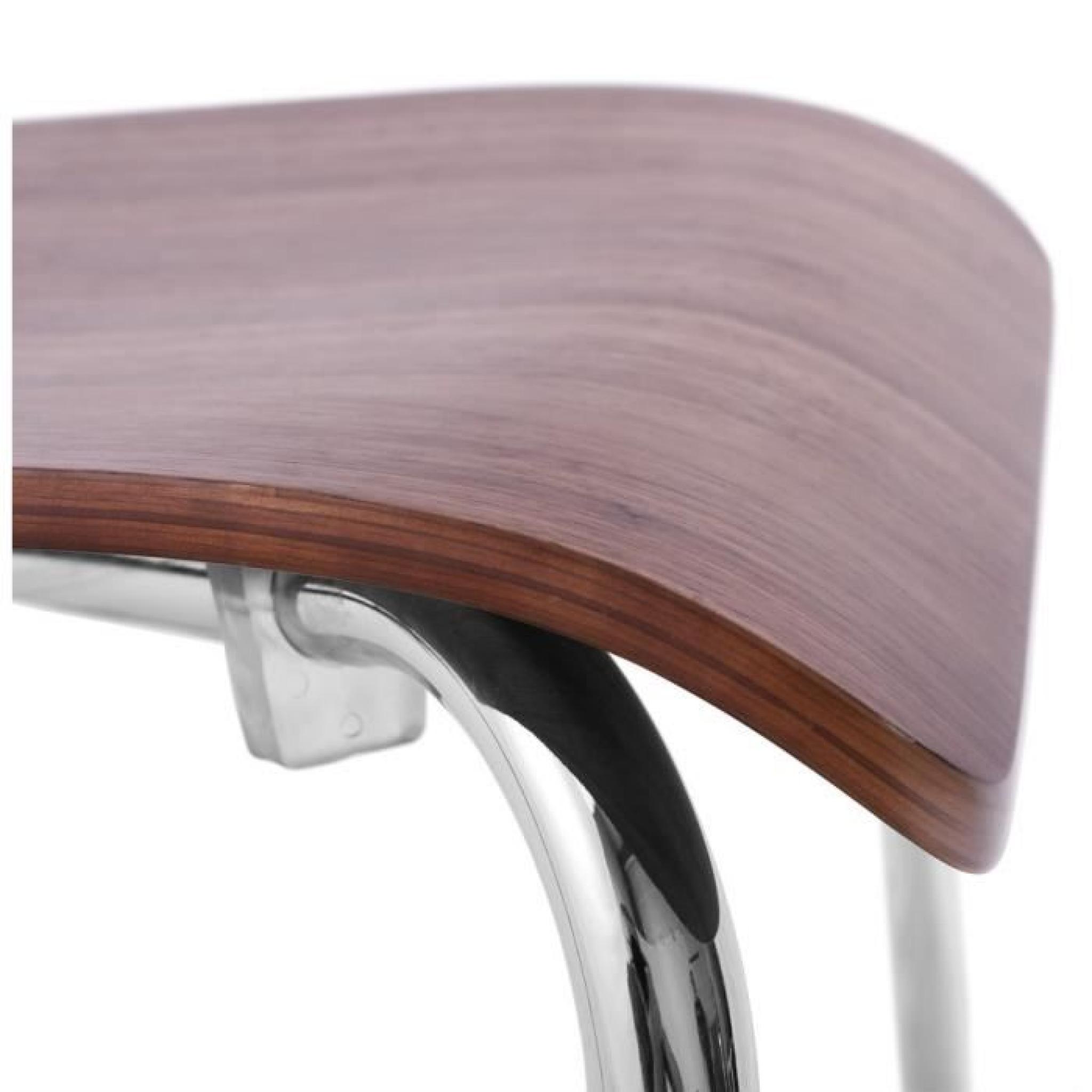 Chaise moderne 'MARTINO' en bois couleur noyer pas cher