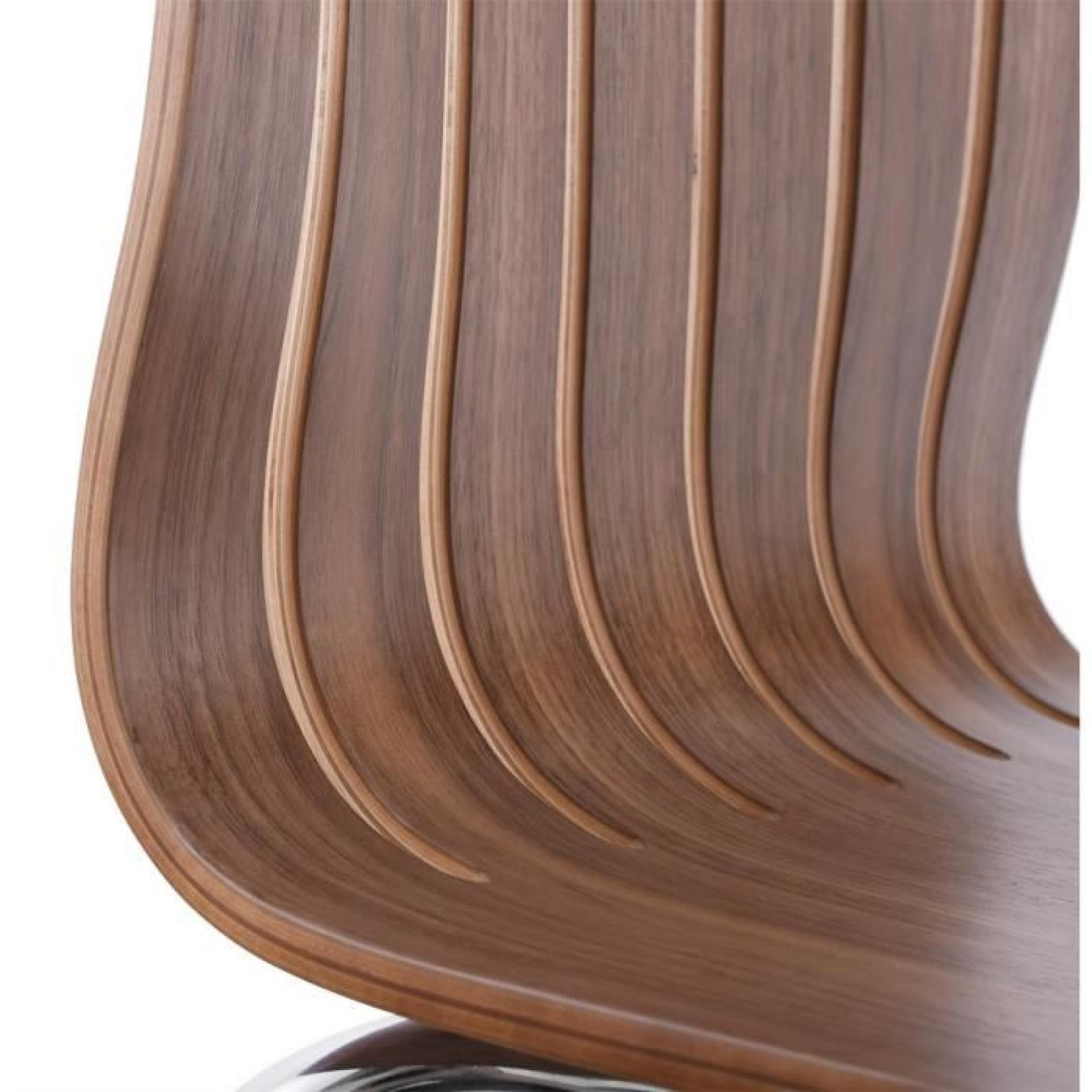 Chaise moderne 'MARTINO' en bois couleur noyer pas cher