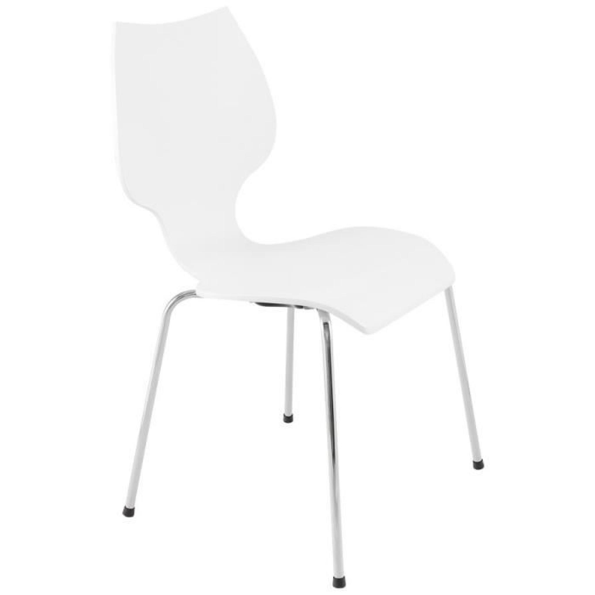 Chaise moderne modele 'MOSS'blanc