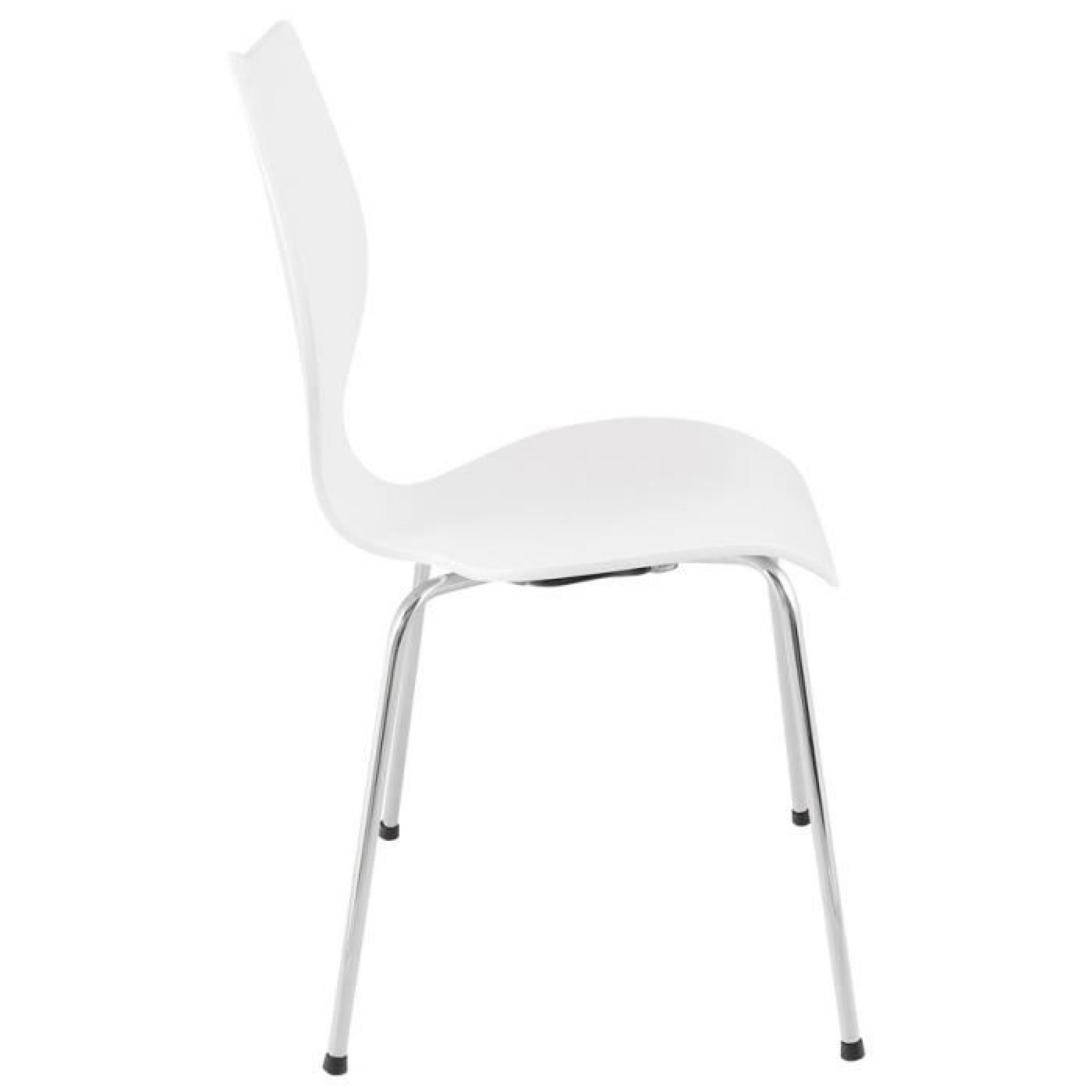 Chaise moderne modele 'MOSS'blanc pas cher