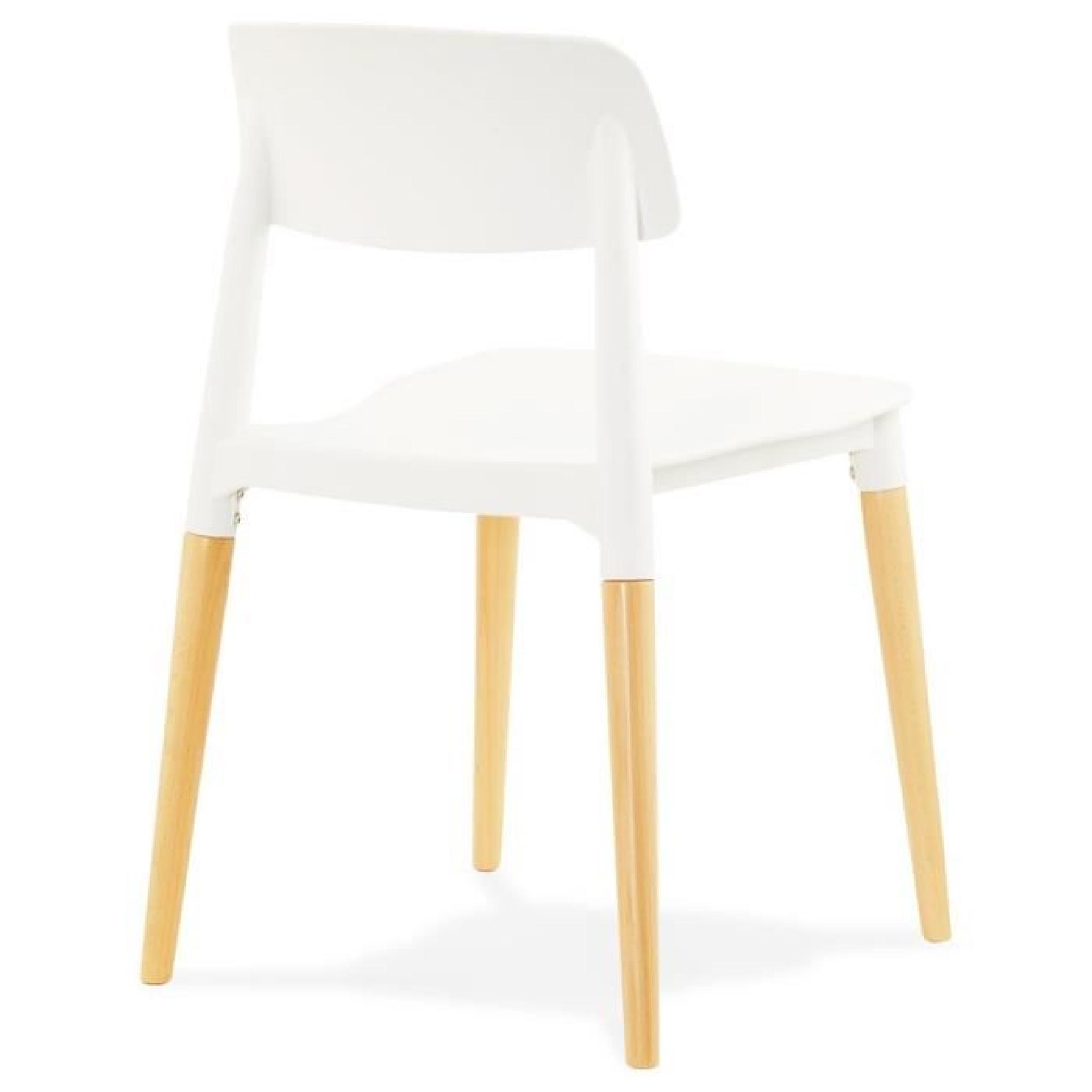 CHAISE MODERNE 'TRENDY' BLANCHE STYLE SCANDINAVE pas cher